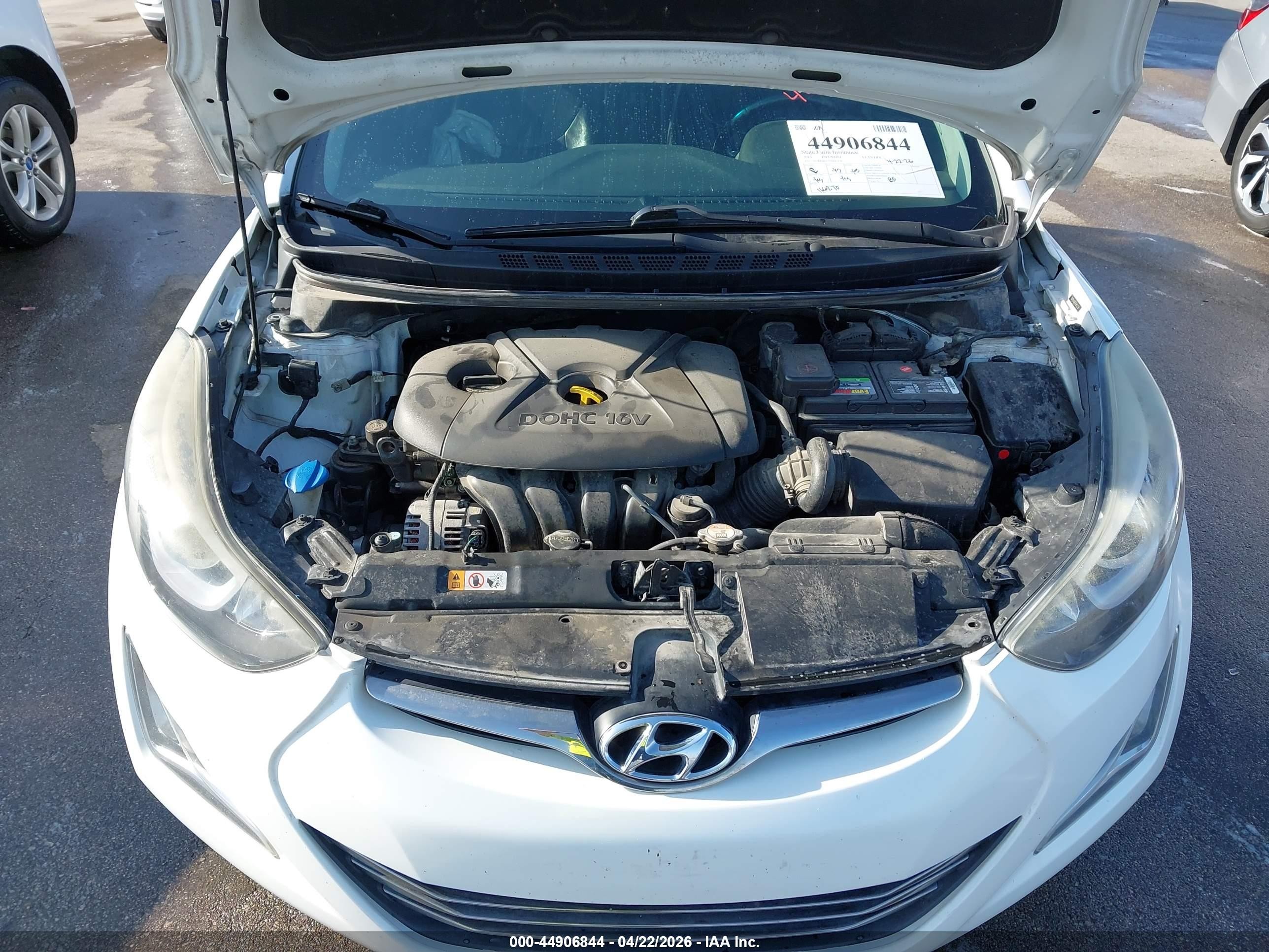 2015 Hyundai Elantra Limited White vin: 5NPDH4AE5FH612136