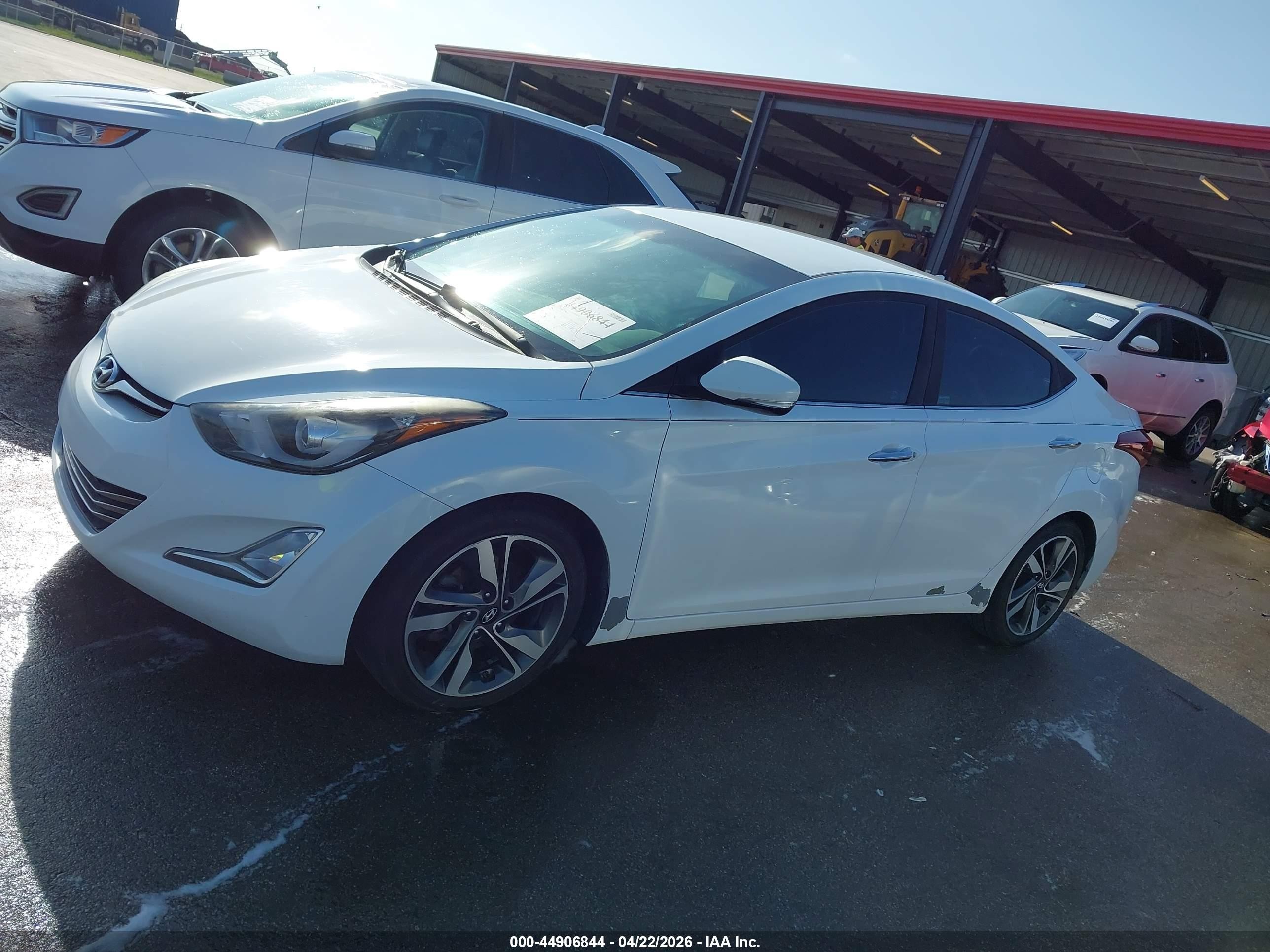 2015 Hyundai Elantra Limited White vin: 5NPDH4AE5FH612136