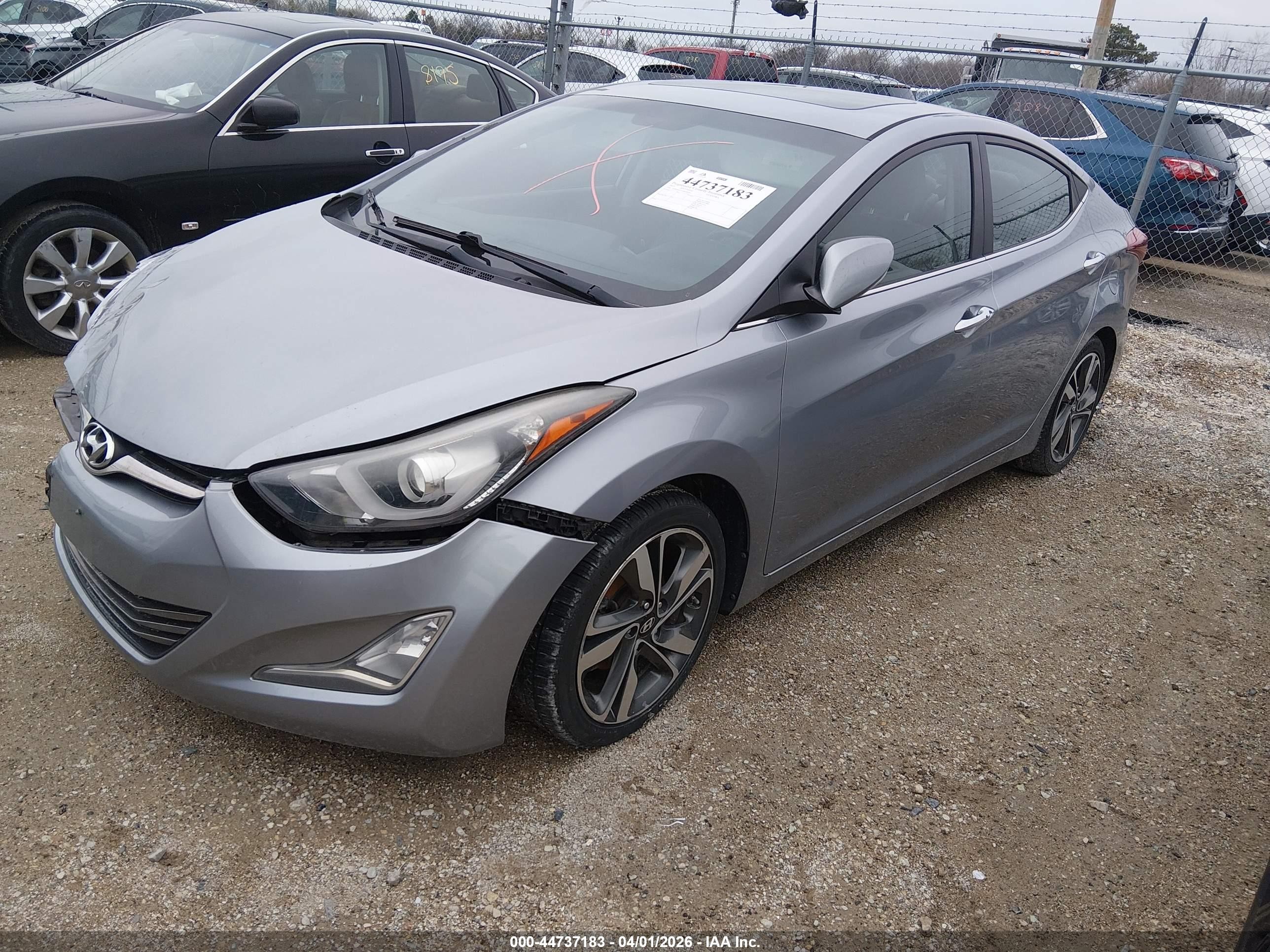 2015 Hyundai Elantra Limited Silver vin: 5NPDH4AE5FH616039