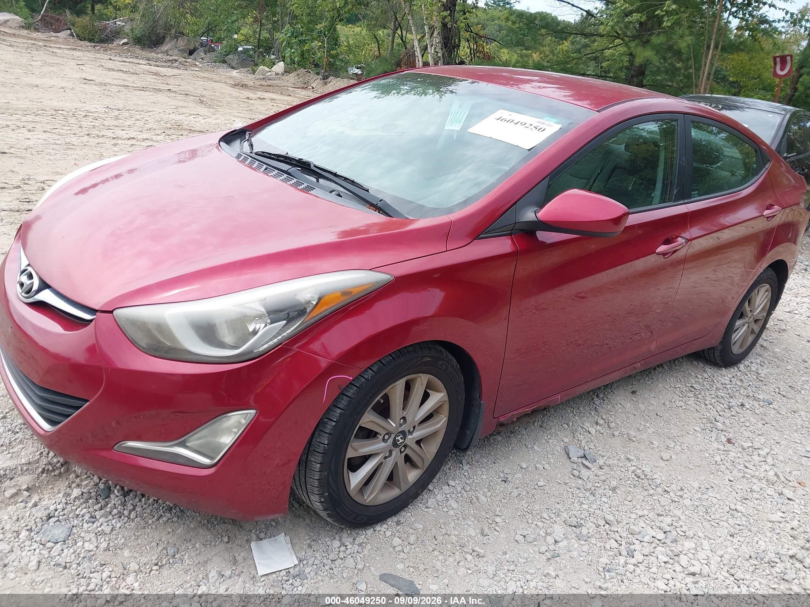 2015 Hyundai Elantra Se Red vin: 5NPDH4AE5FH623668