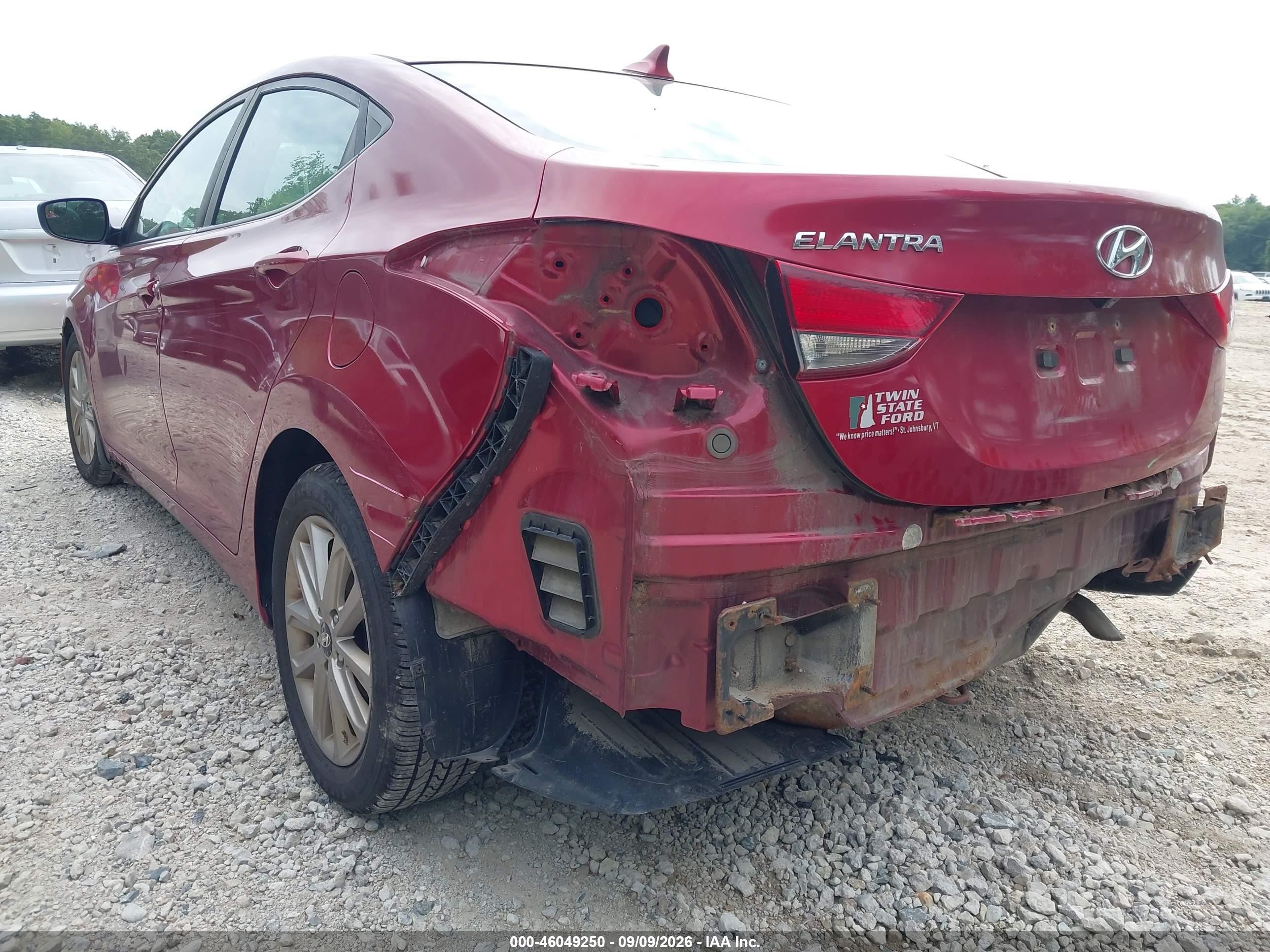 2015 Hyundai Elantra Se Red vin: 5NPDH4AE5FH623668