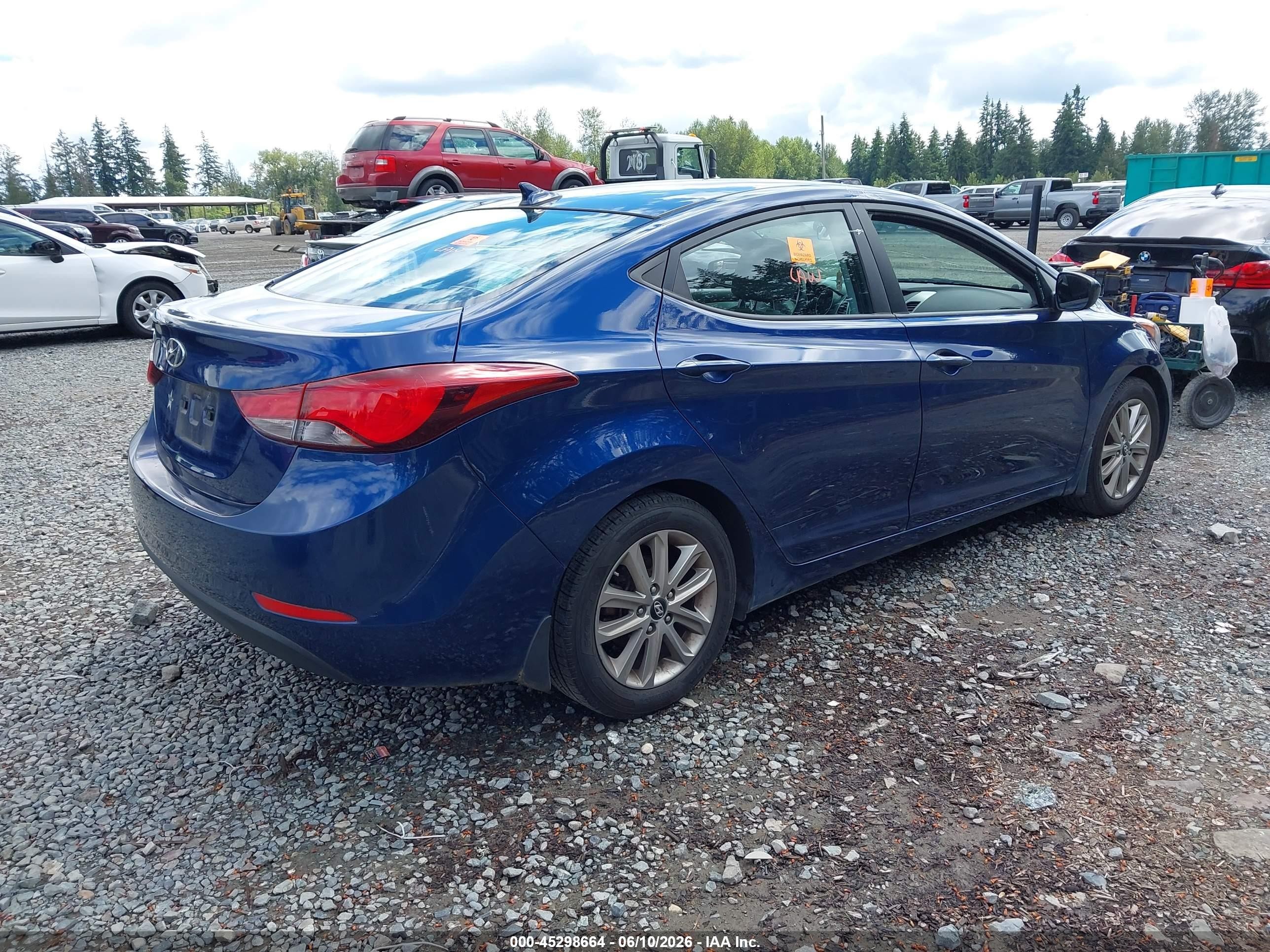 2015 Hyundai Elantra Se Blue vin: 5NPDH4AE5FH624805