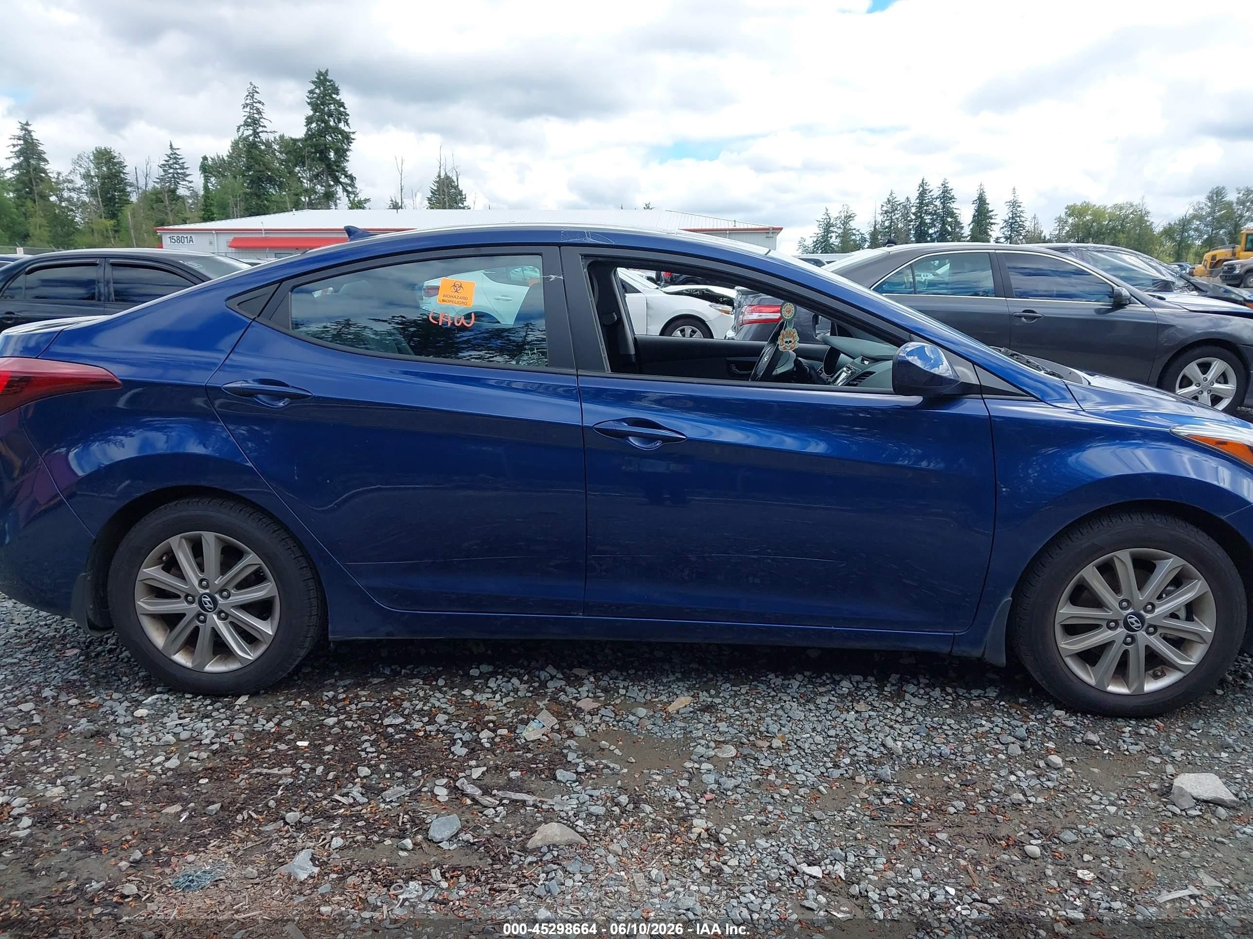 2015 Hyundai Elantra Se Blue vin: 5NPDH4AE5FH624805