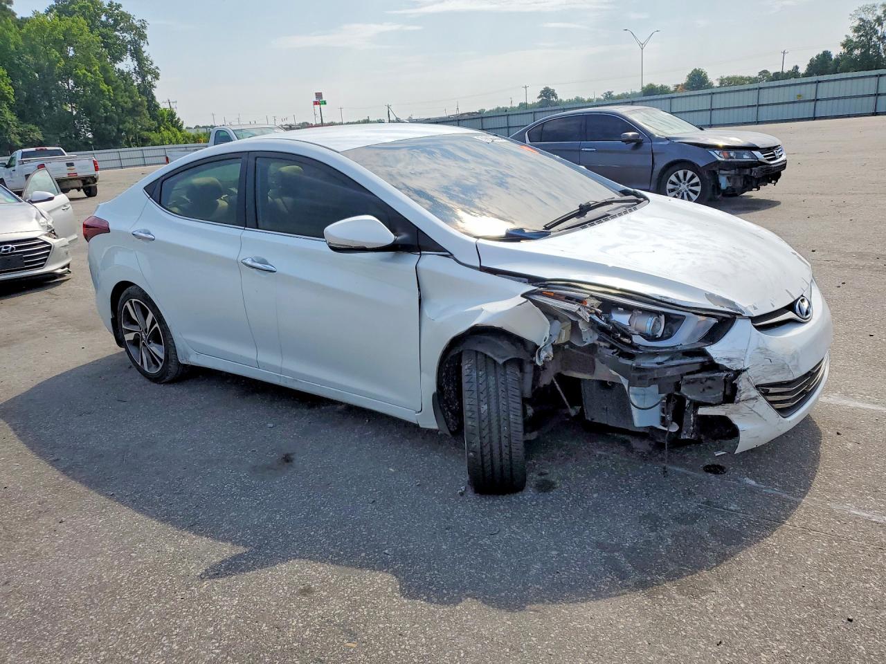 2015 Hyundai Elantra Limited White vin: 5NPDH4AE5FH625534