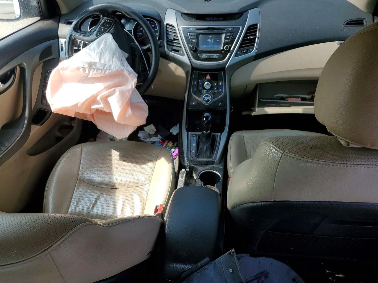 2015 Hyundai Elantra Limited White vin: 5NPDH4AE5FH625534