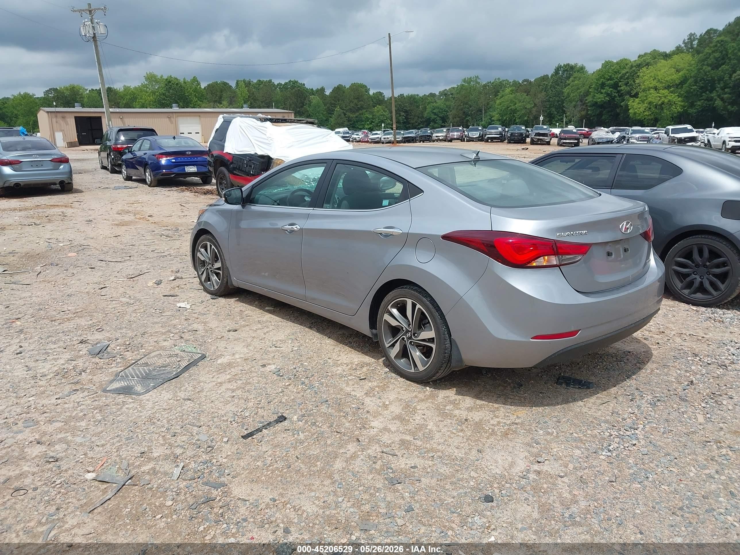2015 Hyundai Elantra Limited Silver vin: 5NPDH4AE5FH626229