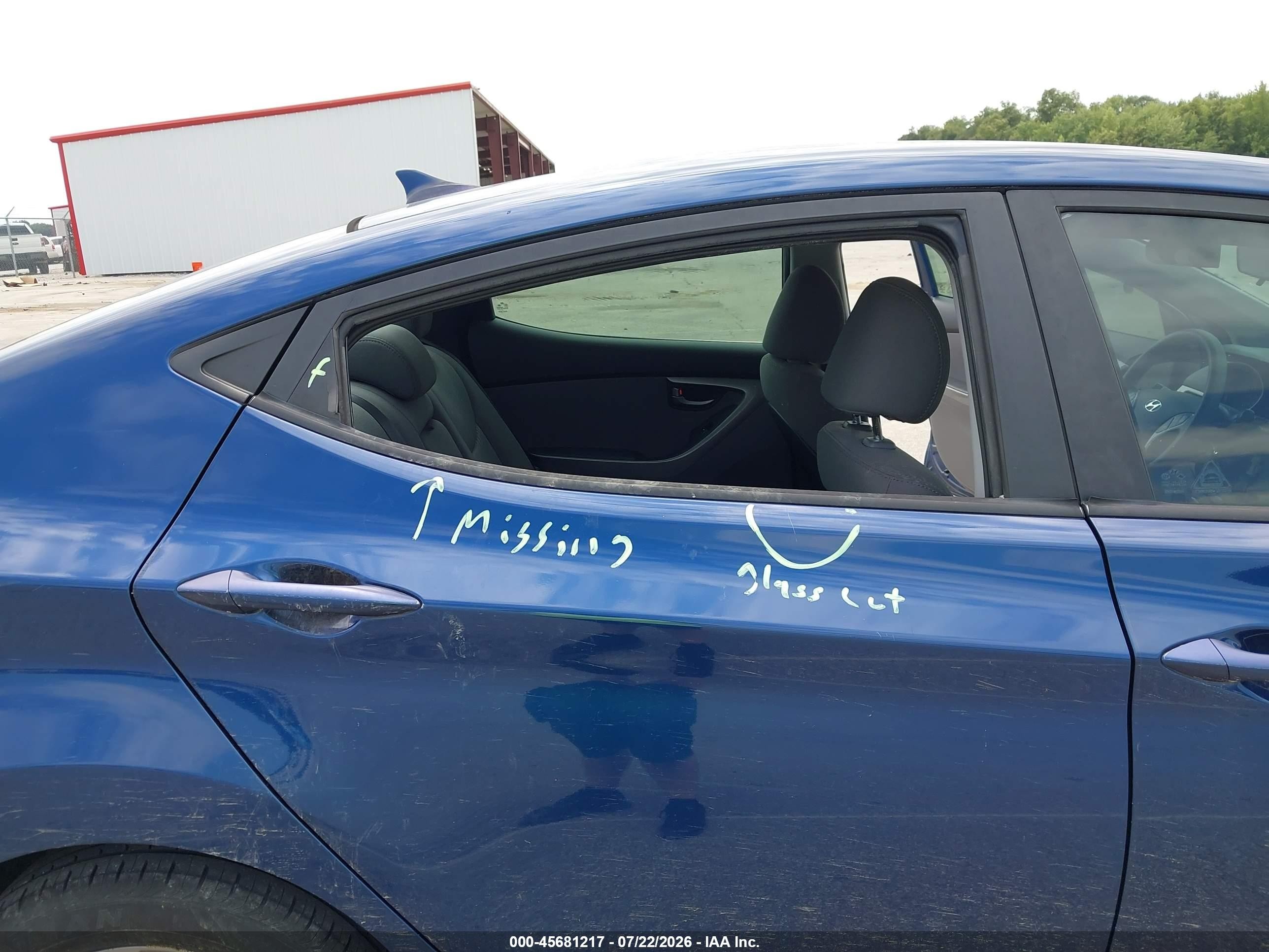 2015 Hyundai Elantra Se Синий vin: 5NPDH4AE5FH630605