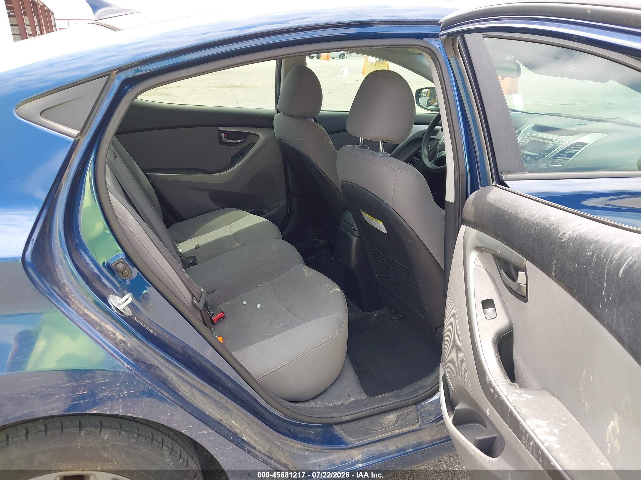 2015 Hyundai Elantra Se Синий vin: 5NPDH4AE5FH630605