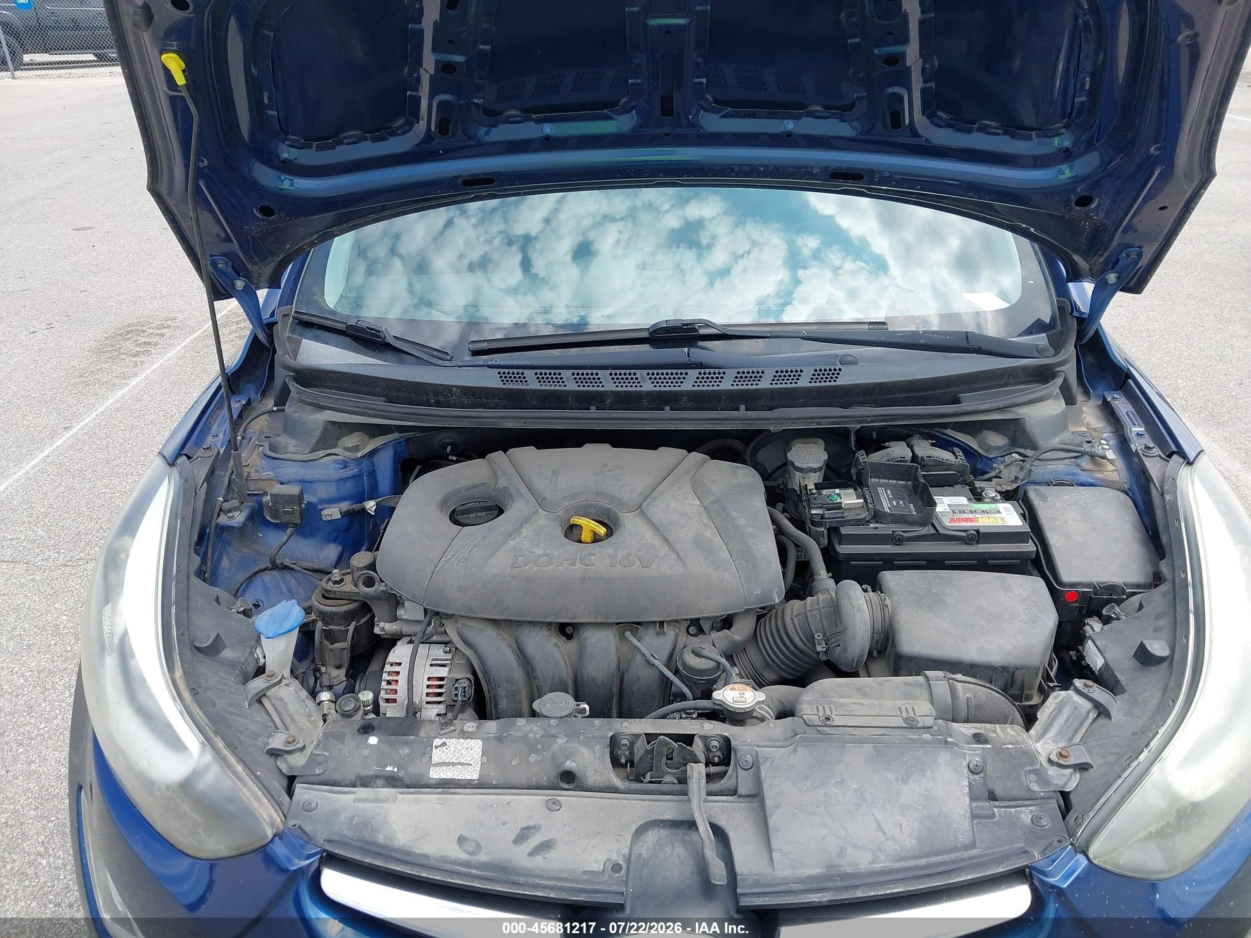2015 Hyundai Elantra Se Синий vin: 5NPDH4AE5FH630605