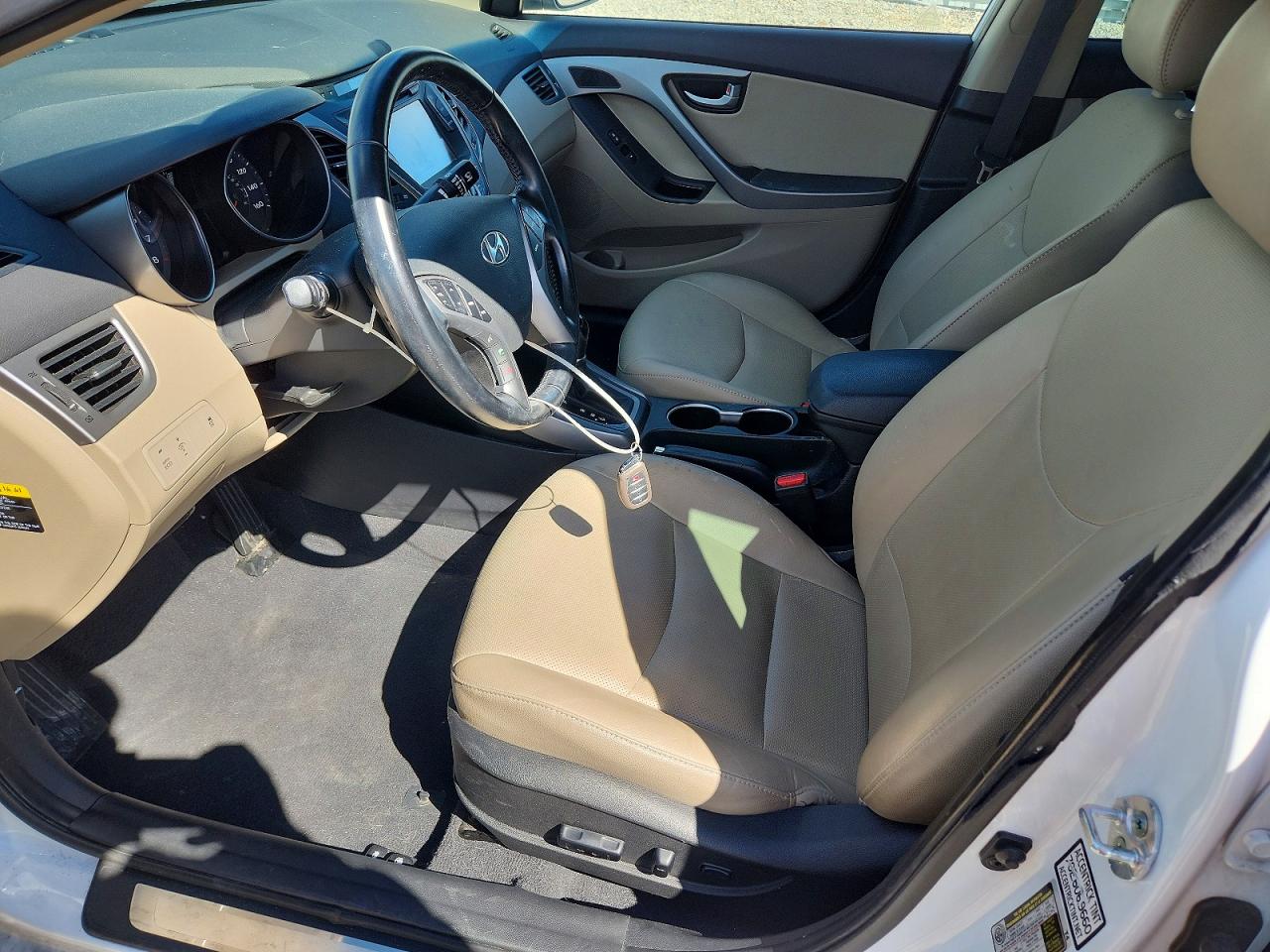 2015 Hyundai Elantra White vin: 5NPDH4AE5FH631480