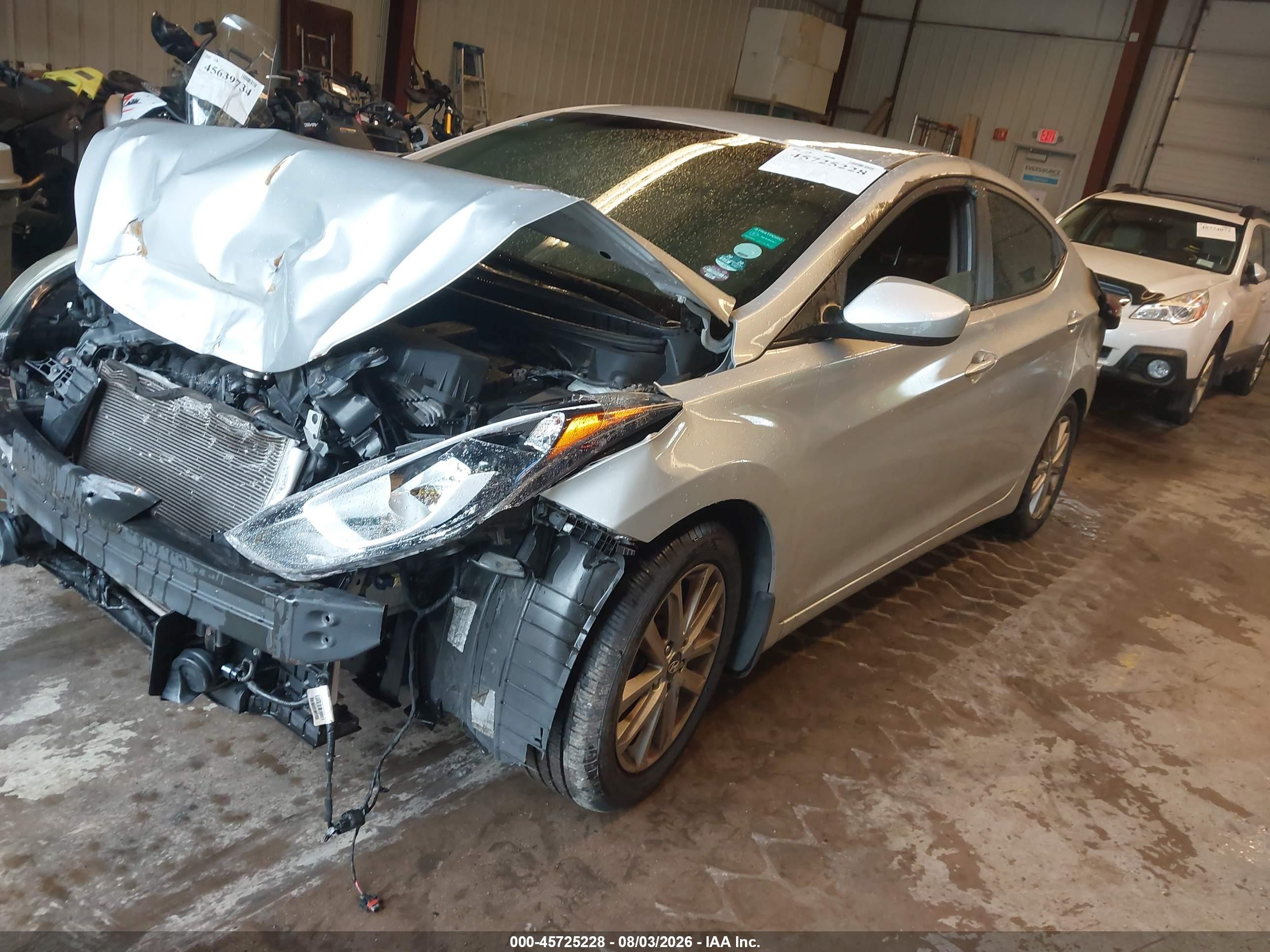 2015 Hyundai Elantra Se Silver vin: 5NPDH4AE5FH635612