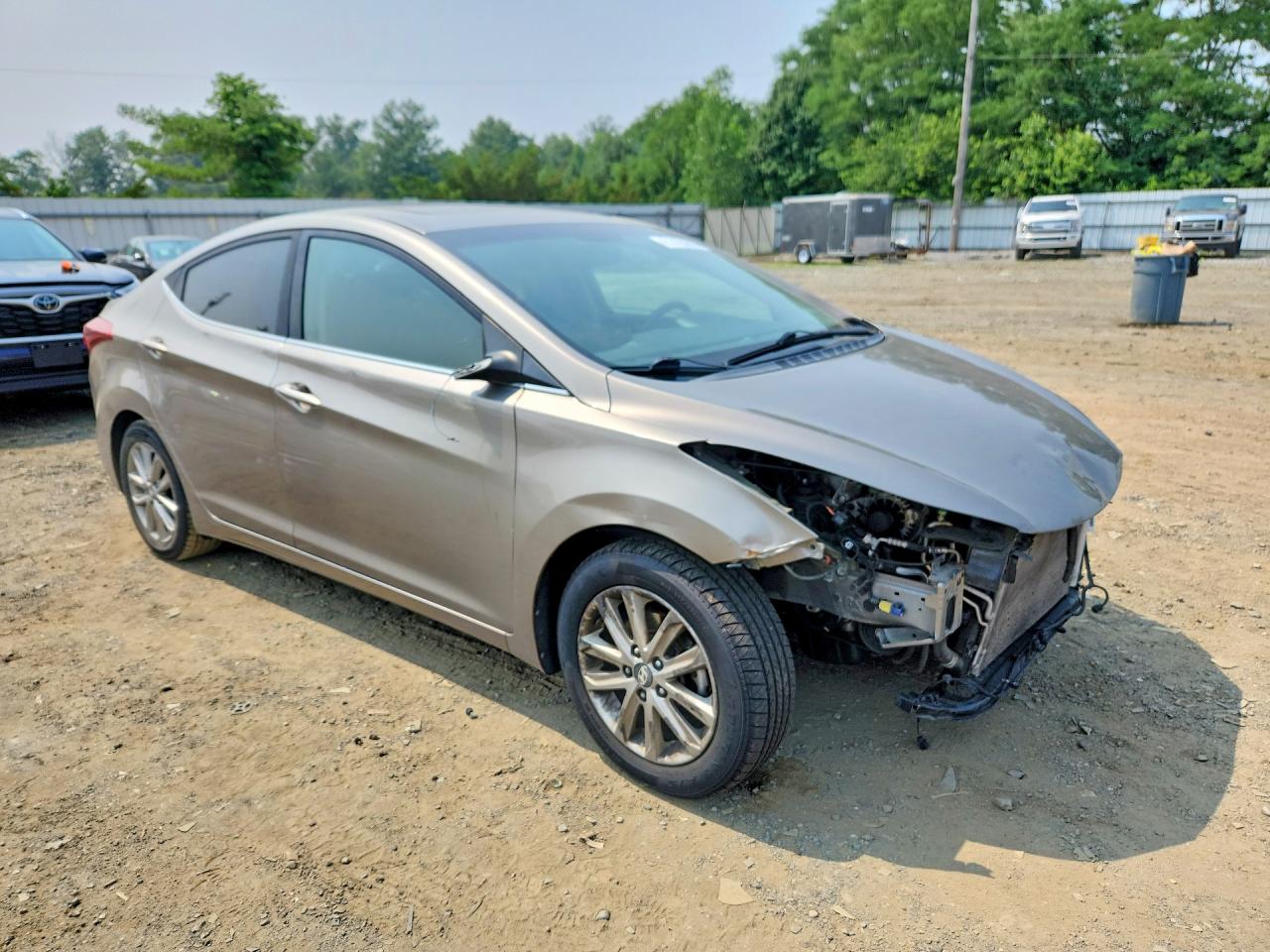 2015 Hyundai Elantra Se Gray vin: 5NPDH4AE5FH638753