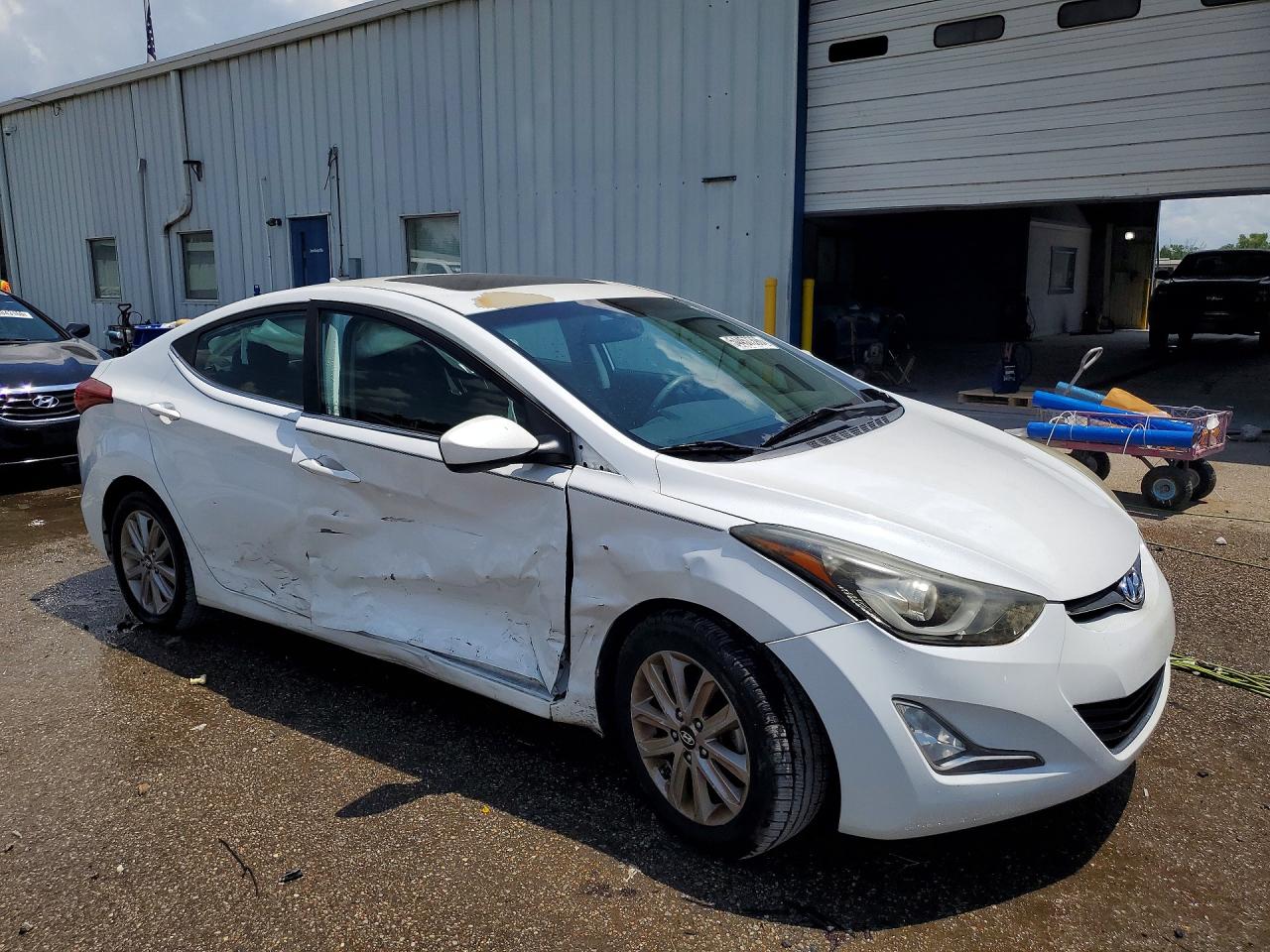 2015 Hyundai Elantra Se White vin: 5NPDH4AE5FH641510