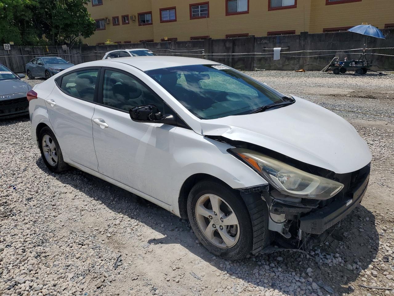 2015 Hyundai Elantra Se White vin: 5NPDH4AE5FH647579
