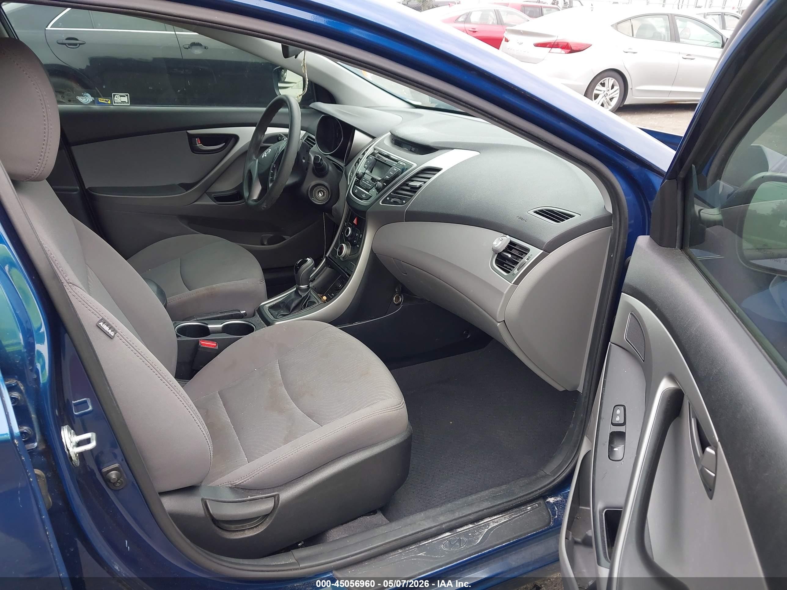 2015 Hyundai Elantra Se Blue vin: 5NPDH4AE5FH648828