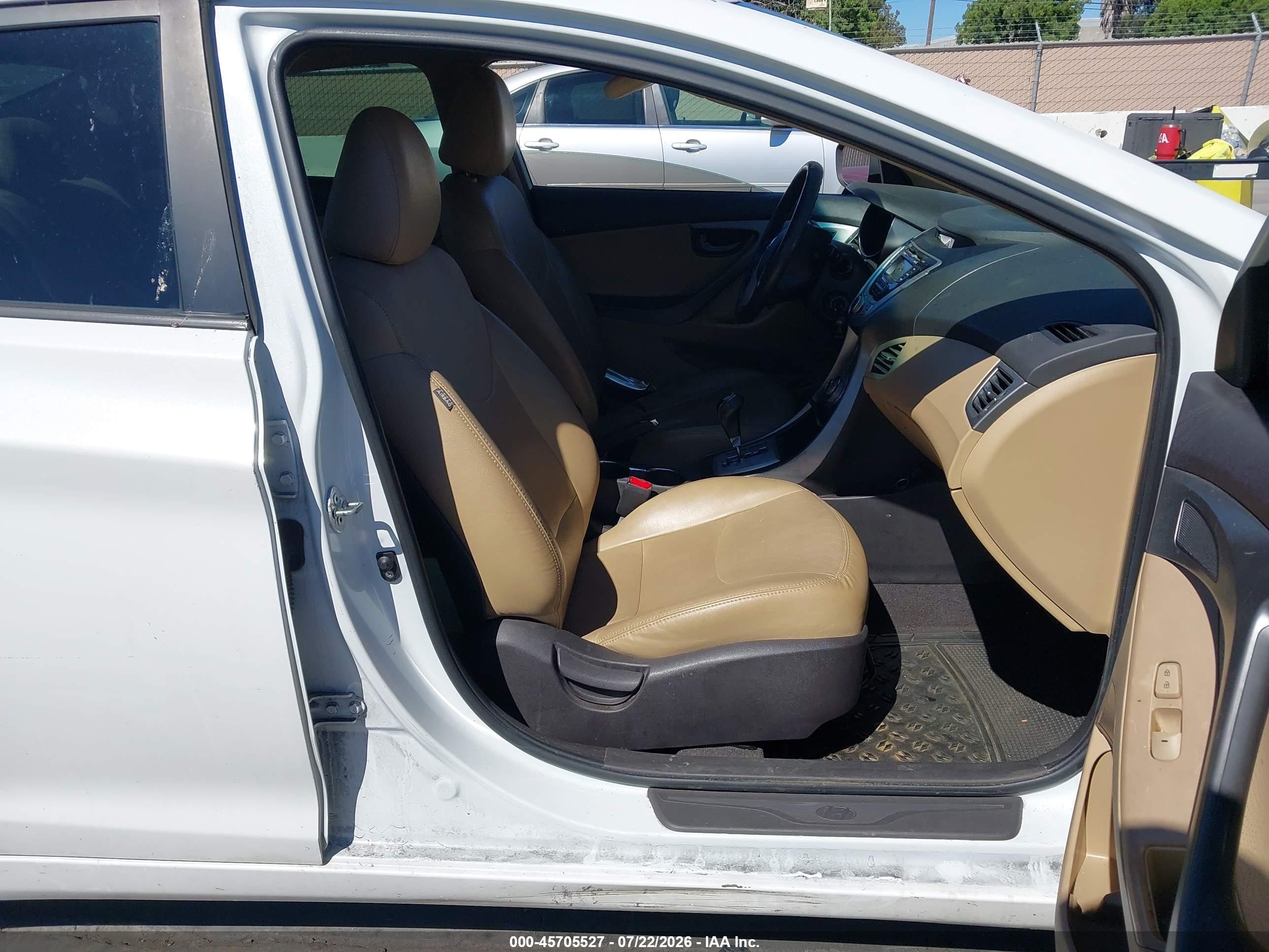 2011 Hyundai Elantra Limited White vin: 5NPDH4AE6BH012526