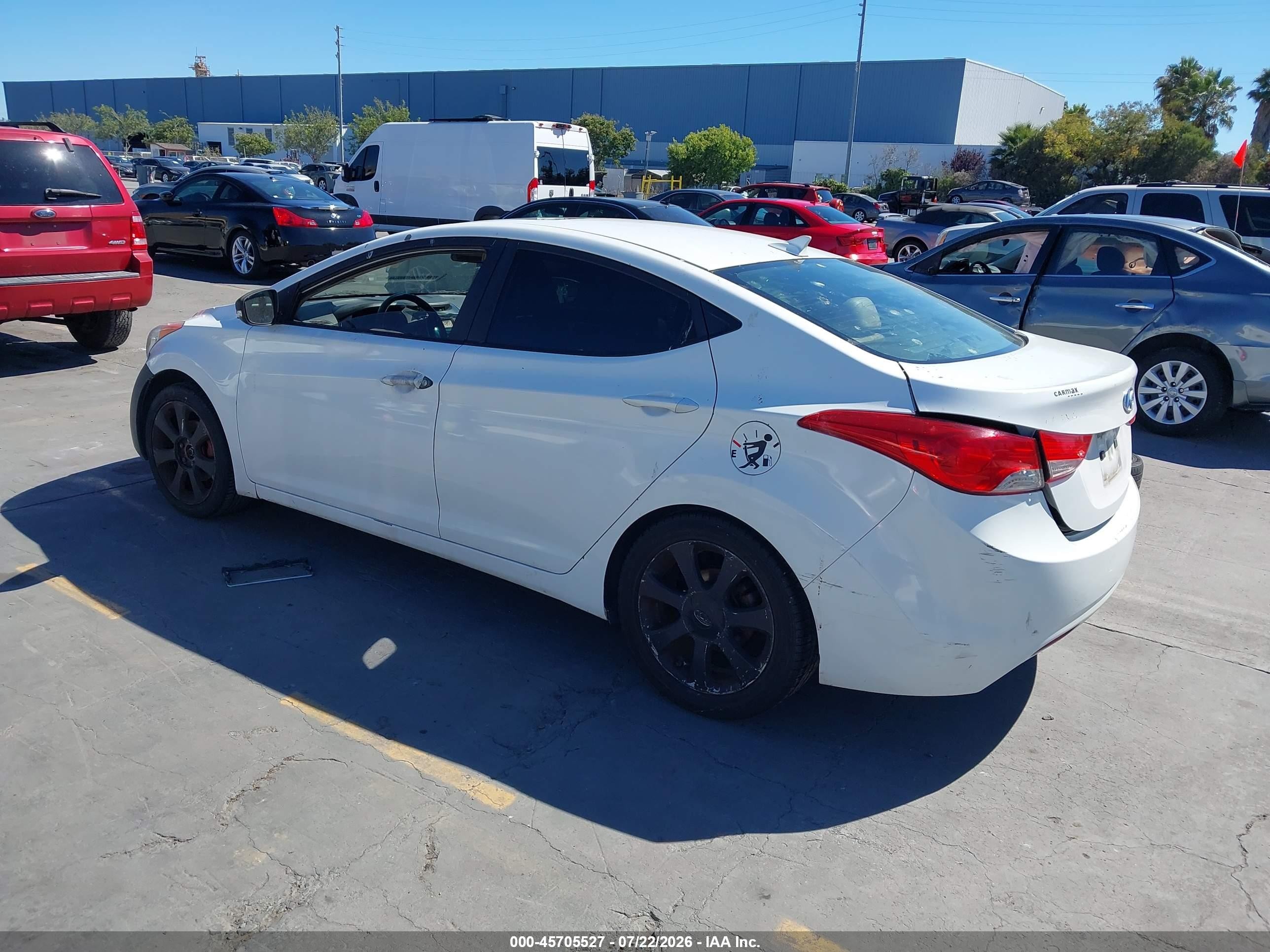 2011 Hyundai Elantra Limited White vin: 5NPDH4AE6BH012526