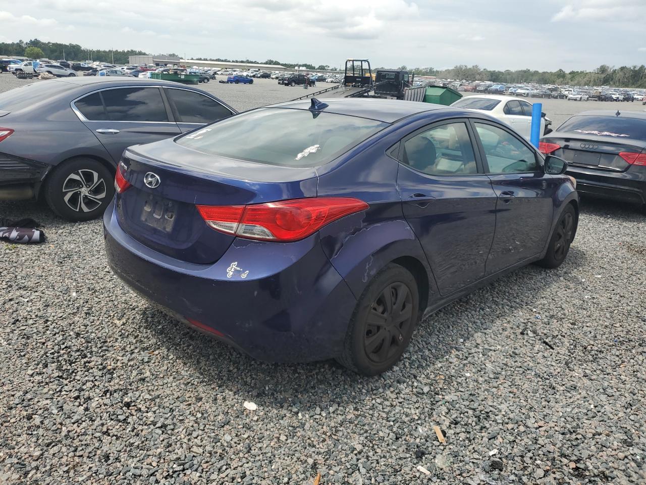 2011 Hyundai Elantra Gls Blue vin: 5NPDH4AE6BH031450