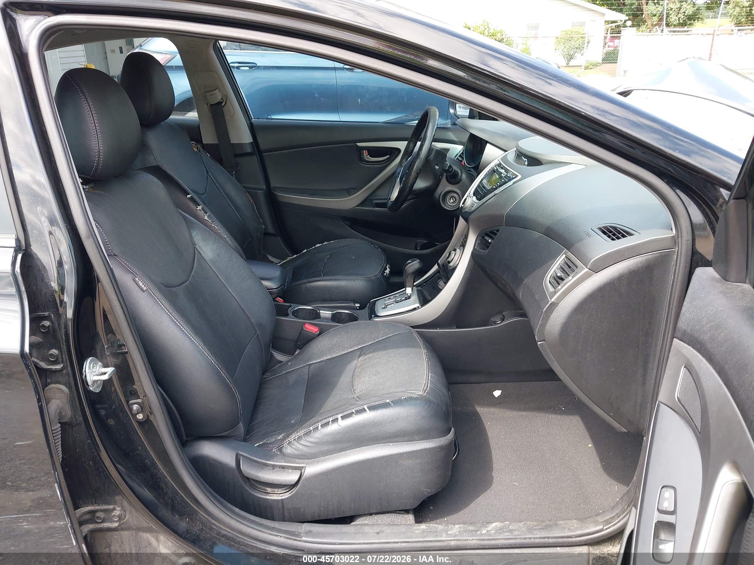 2011 Hyundai Elantra Limited Black vin: 5NPDH4AE6BH034669