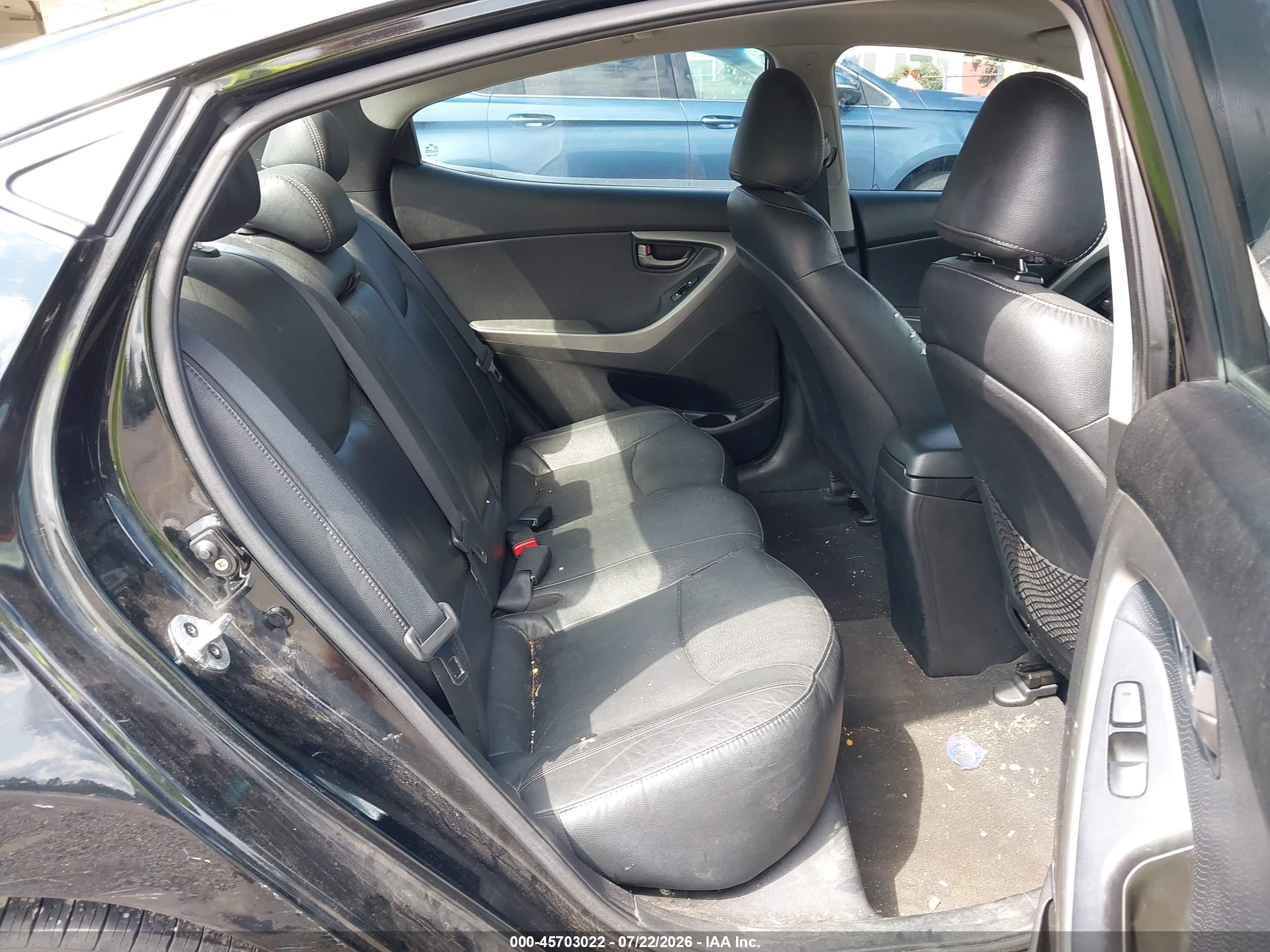 2011 Hyundai Elantra Limited Black vin: 5NPDH4AE6BH034669