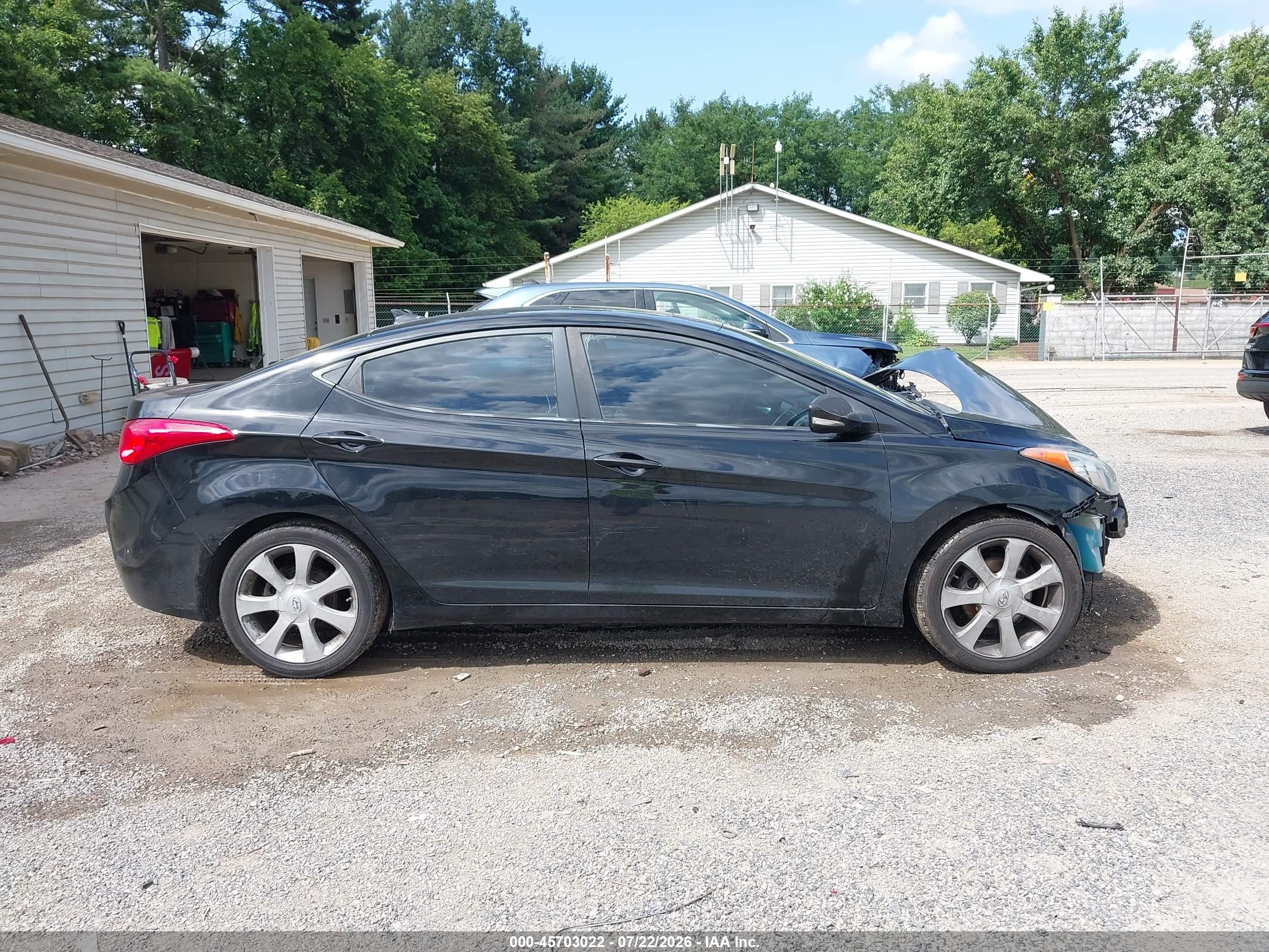 2011 Hyundai Elantra Limited Black vin: 5NPDH4AE6BH034669