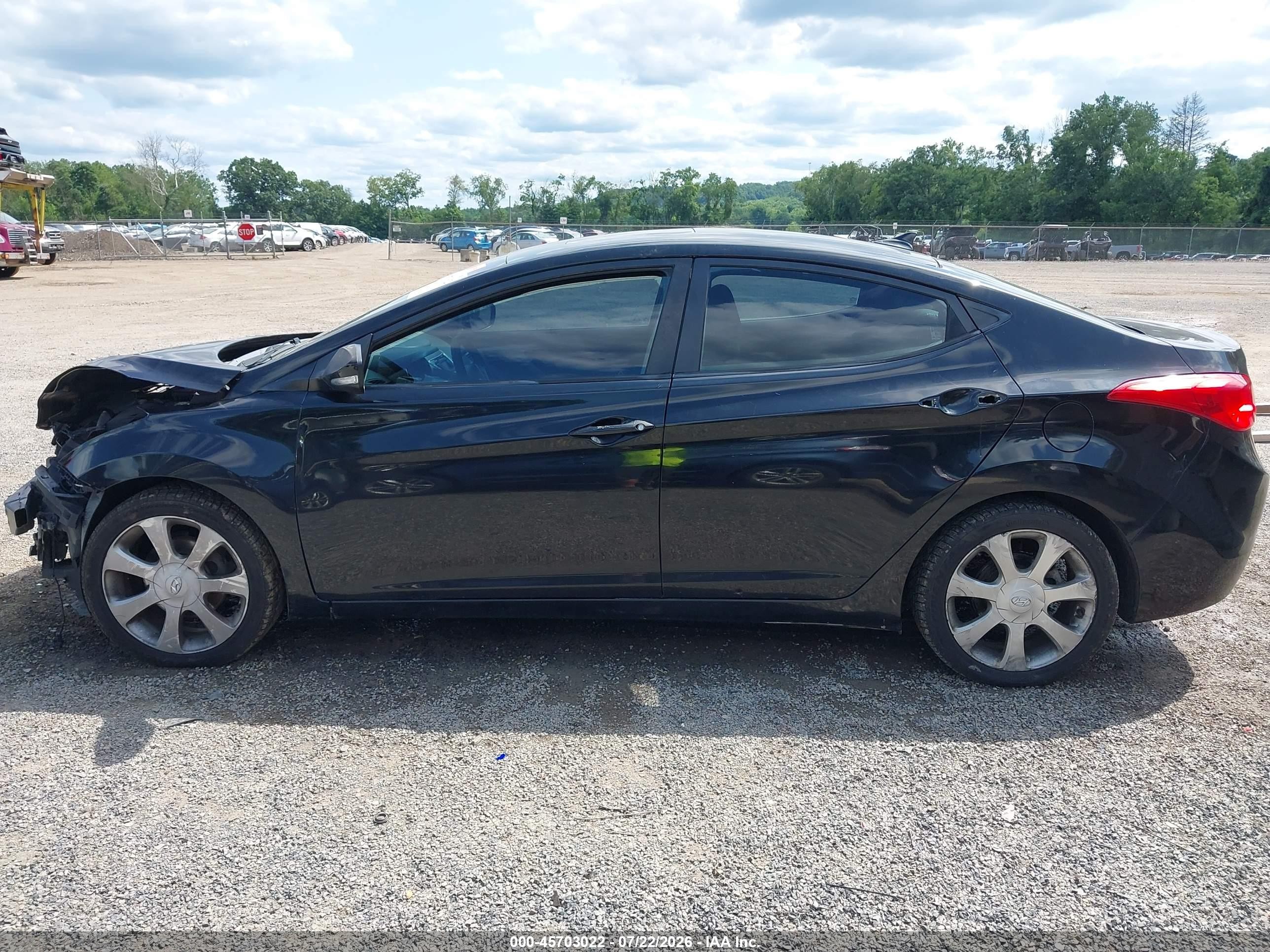 2011 Hyundai Elantra Limited Black vin: 5NPDH4AE6BH034669