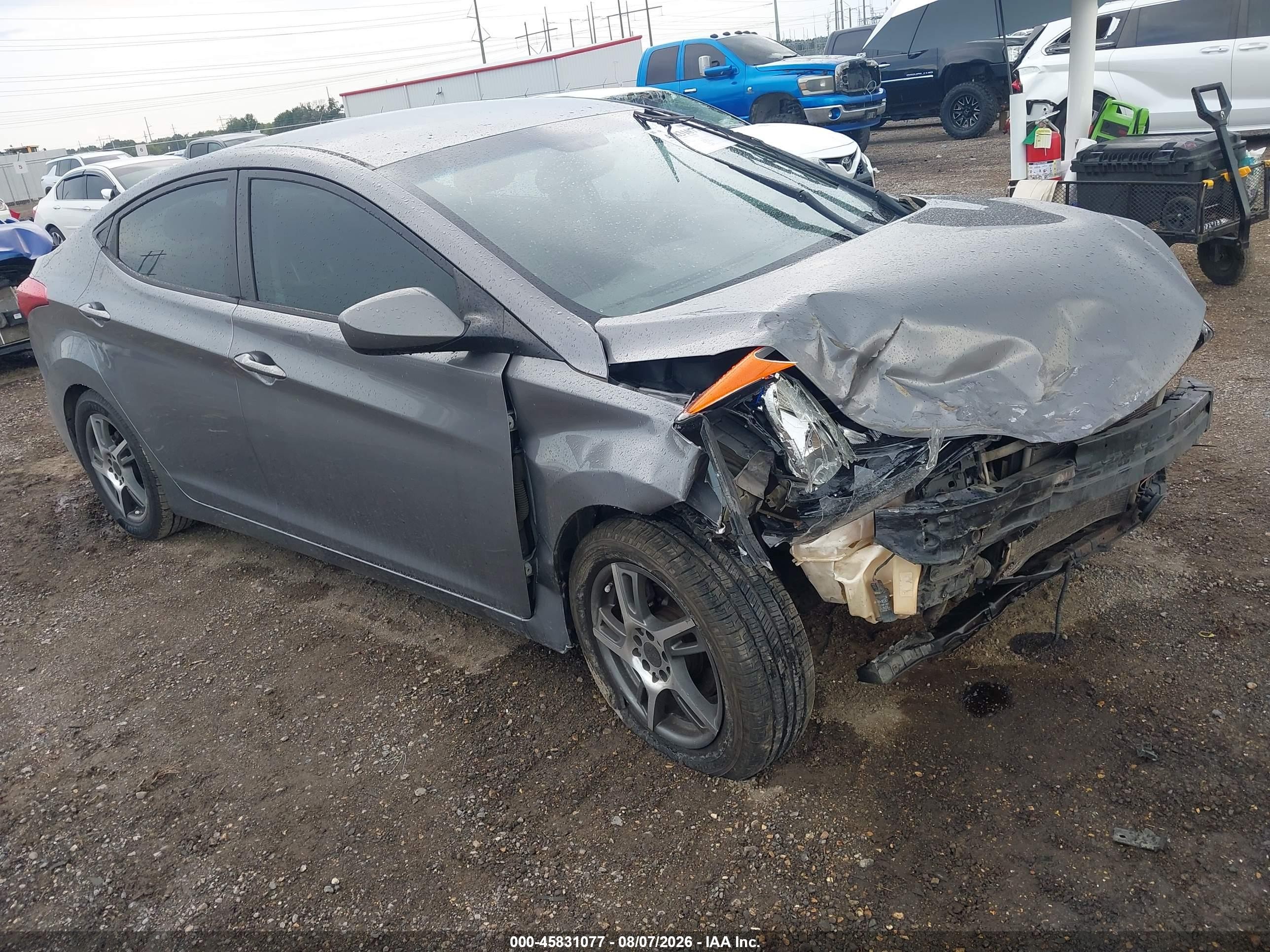 2012 Hyundai Elantra Gls Серый vin: 5NPDH4AE6CH061730