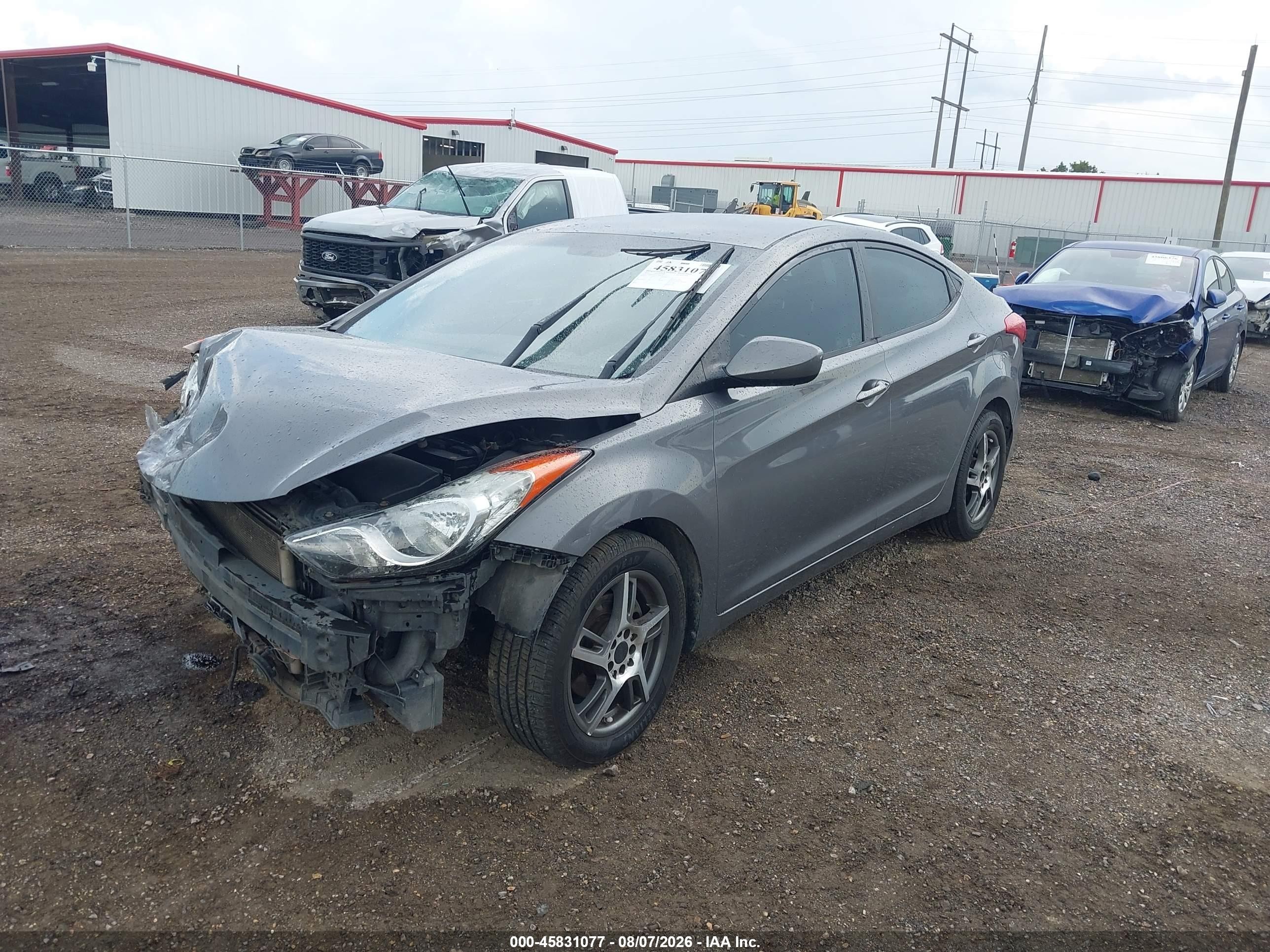 2012 Hyundai Elantra Gls Gray vin: 5NPDH4AE6CH061730