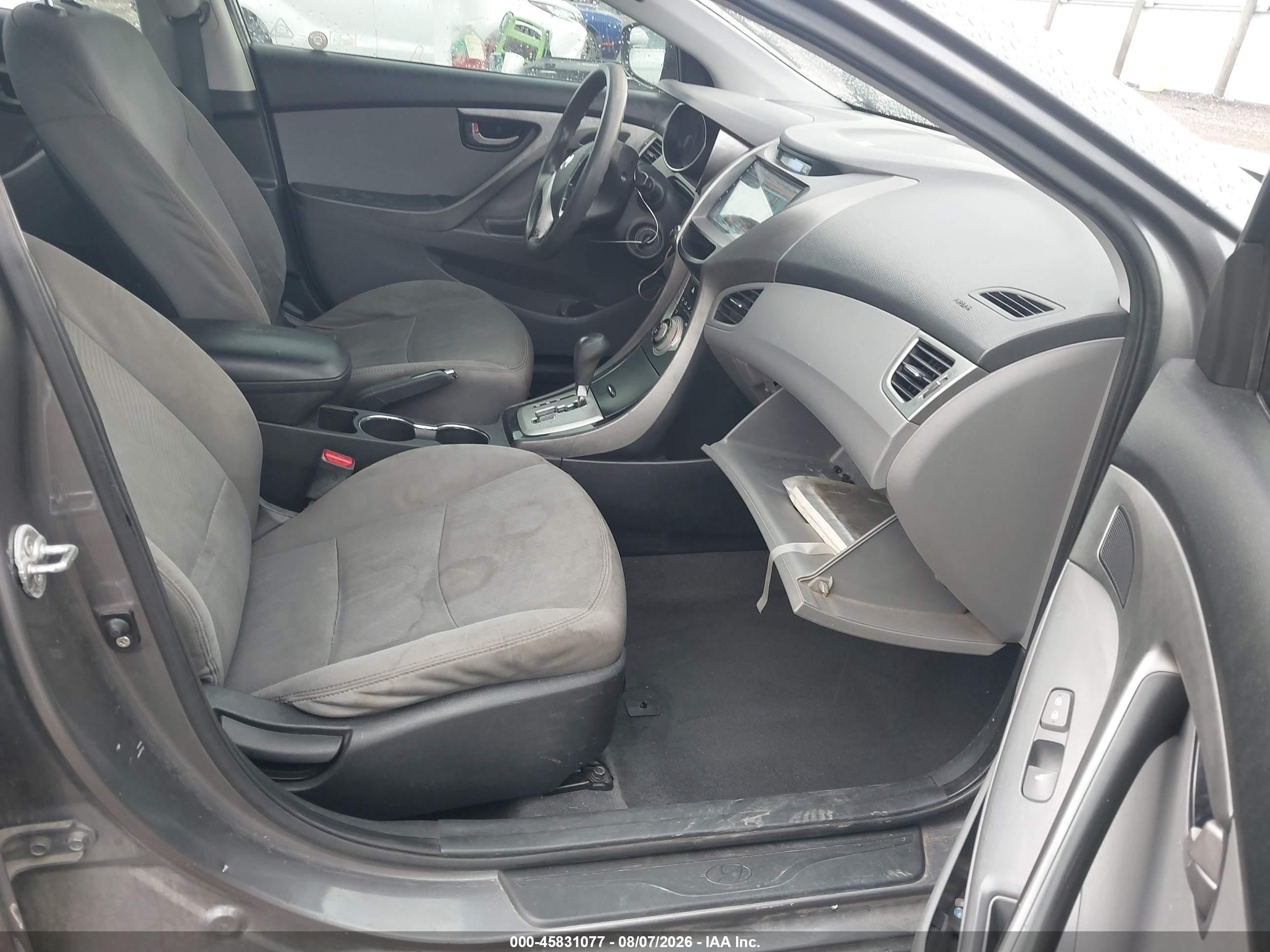 2012 Hyundai Elantra Gls Gray vin: 5NPDH4AE6CH061730