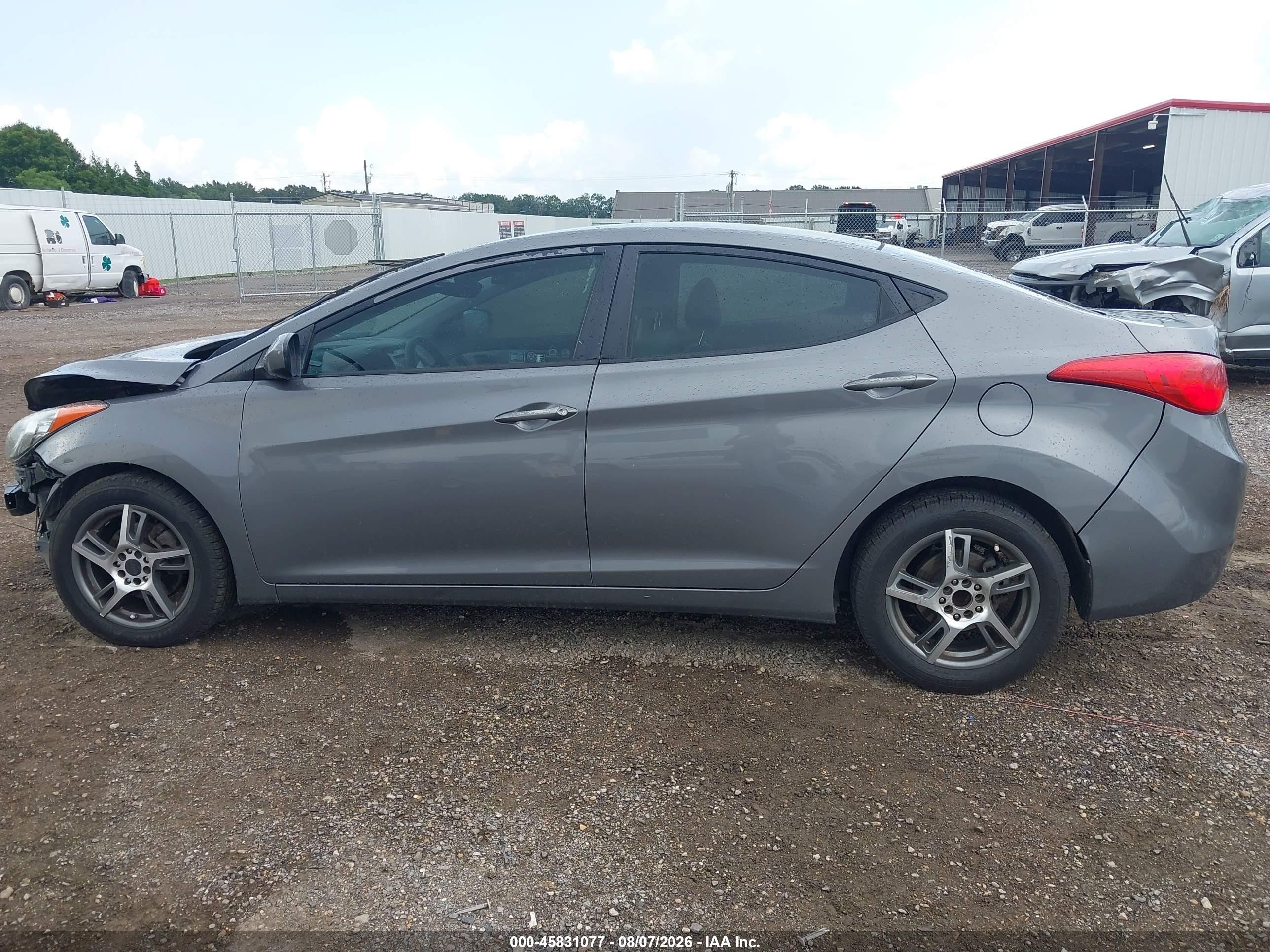 2012 Hyundai Elantra Gls Gray vin: 5NPDH4AE6CH061730