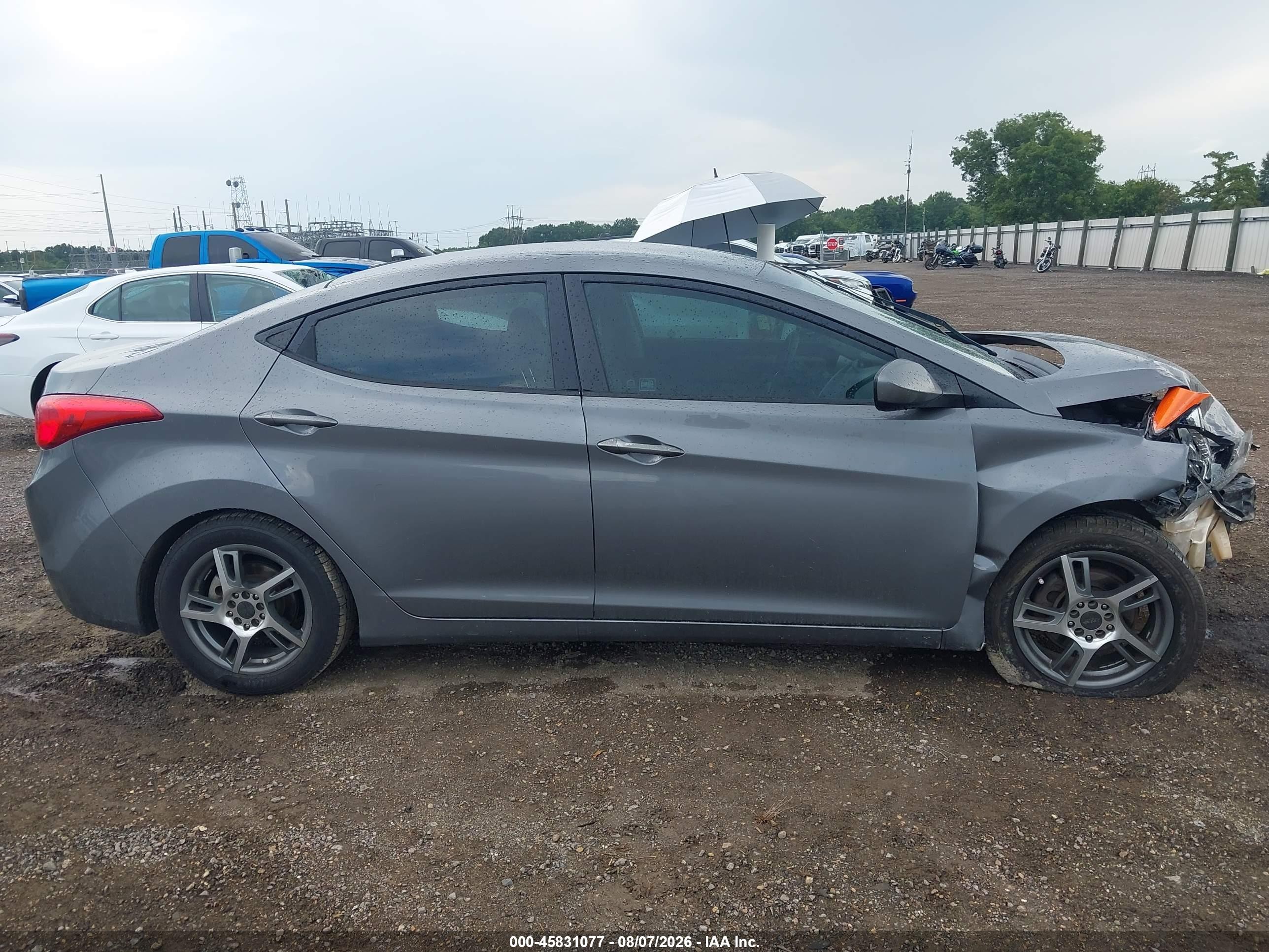2012 Hyundai Elantra Gls Gray vin: 5NPDH4AE6CH061730