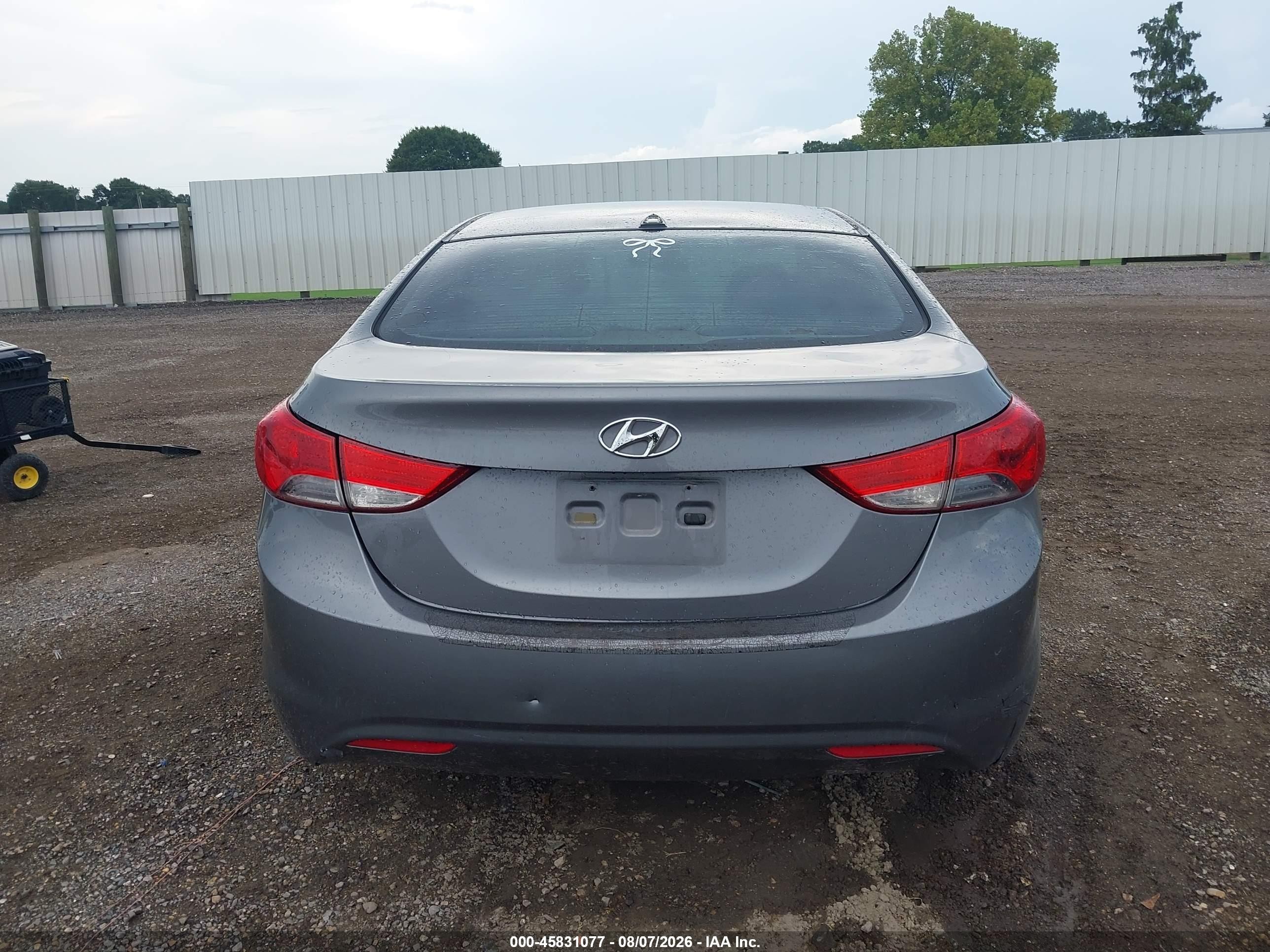 2012 Hyundai Elantra Gls Gray vin: 5NPDH4AE6CH061730