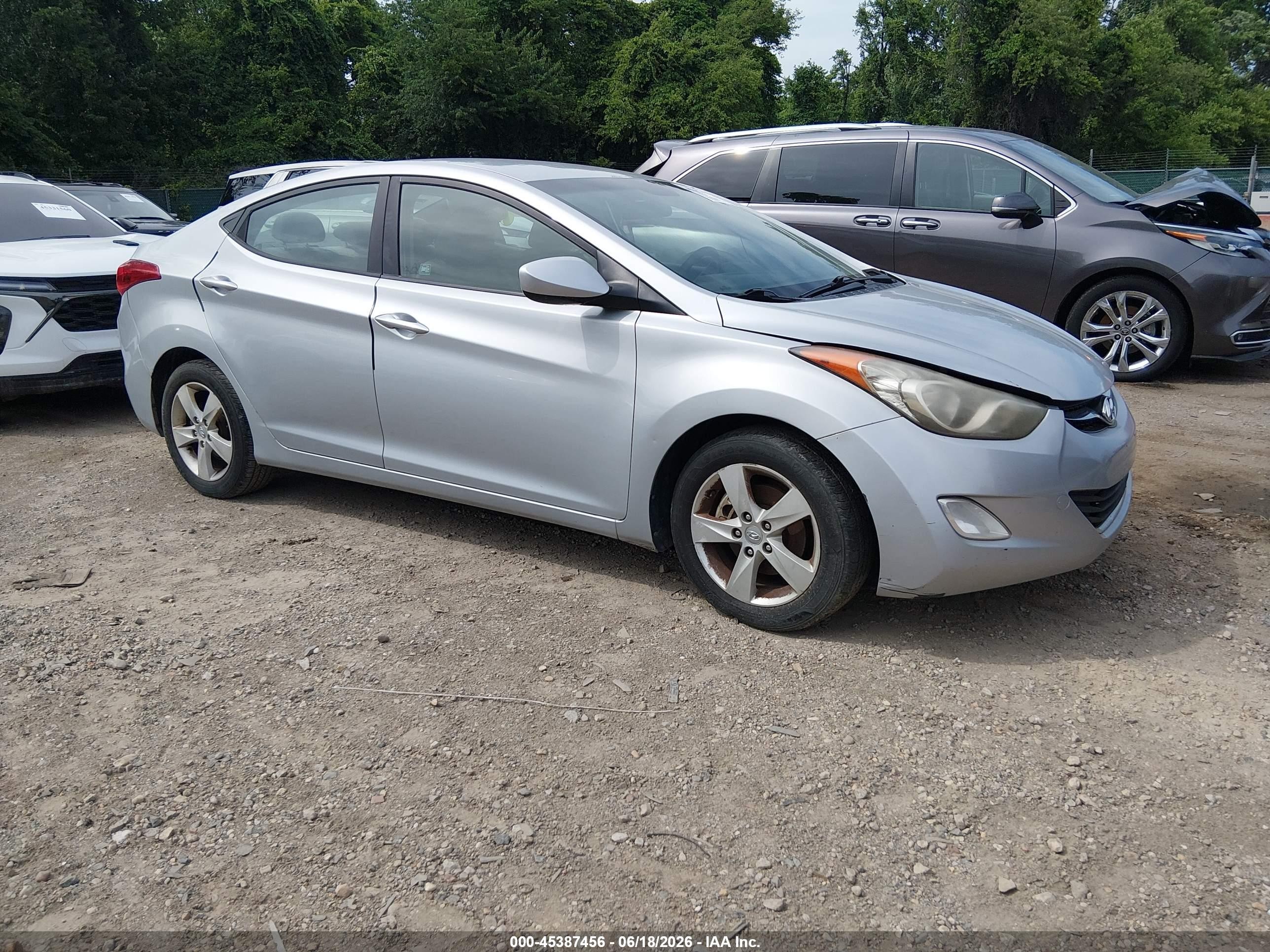 2012 Hyundai Elantra Gls Silver vin: 5NPDH4AE6CH064627