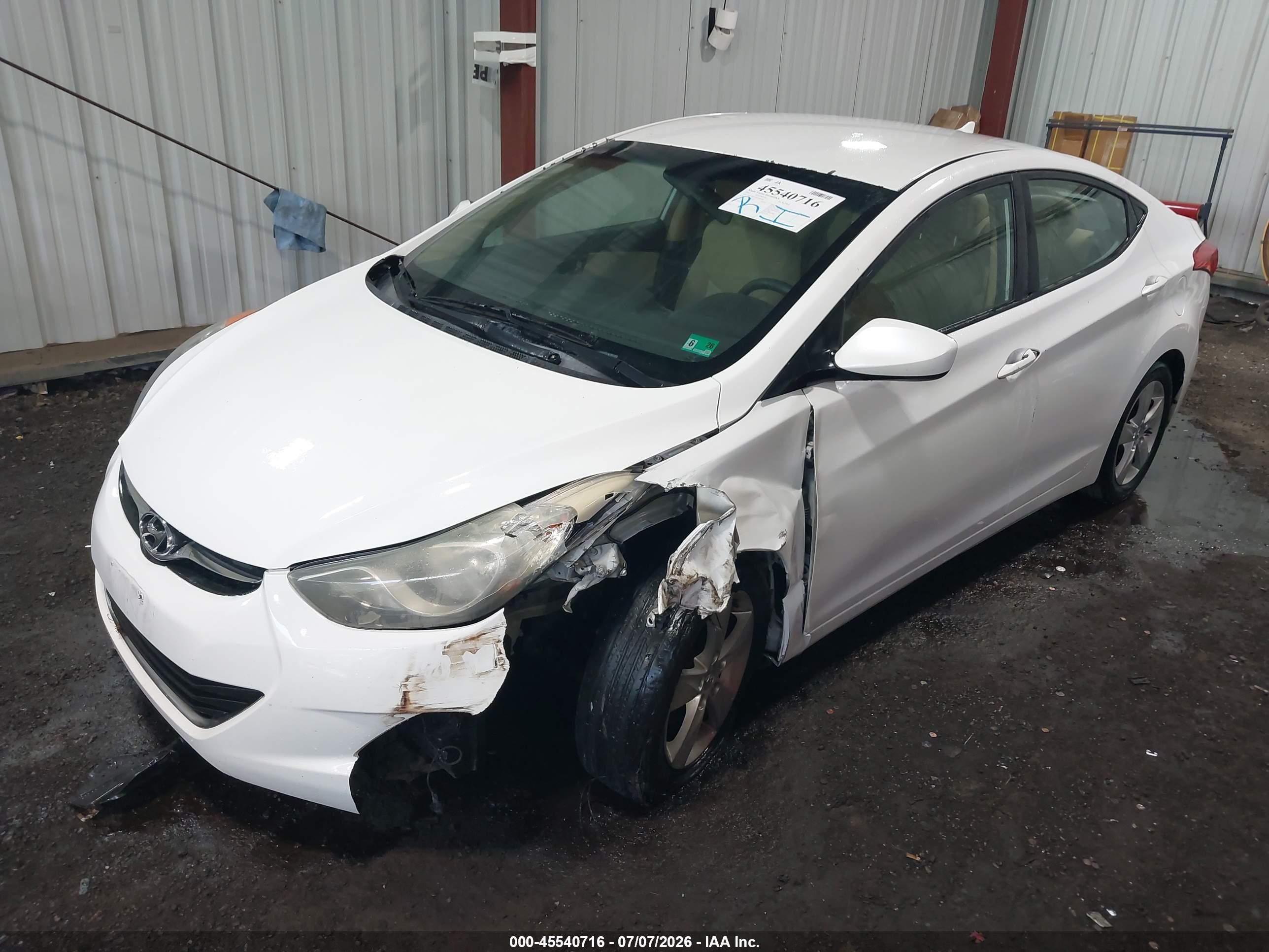 2012 Hyundai Elantra Gls White vin: 5NPDH4AE6CH066880