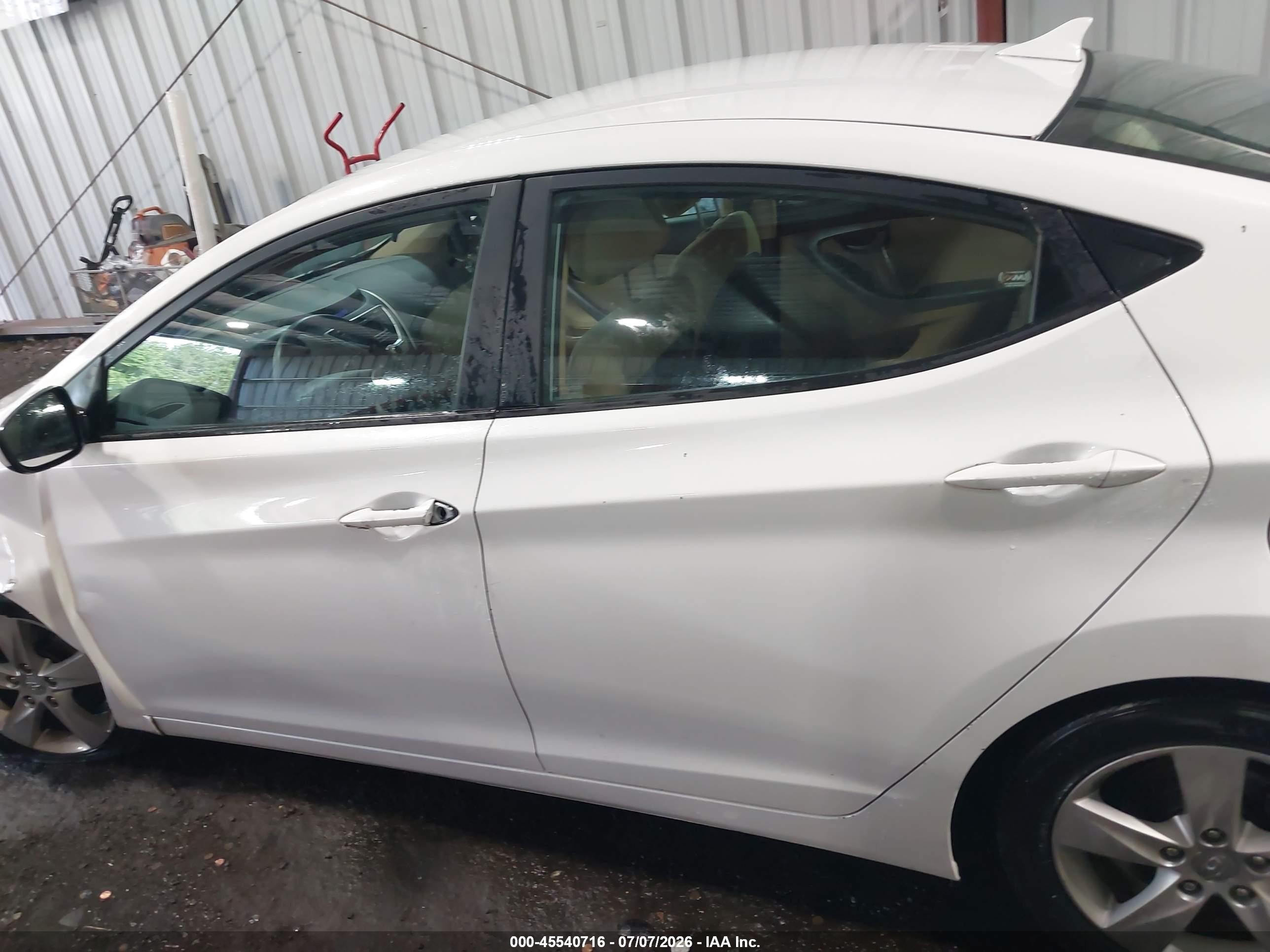 2012 Hyundai Elantra Gls White vin: 5NPDH4AE6CH066880