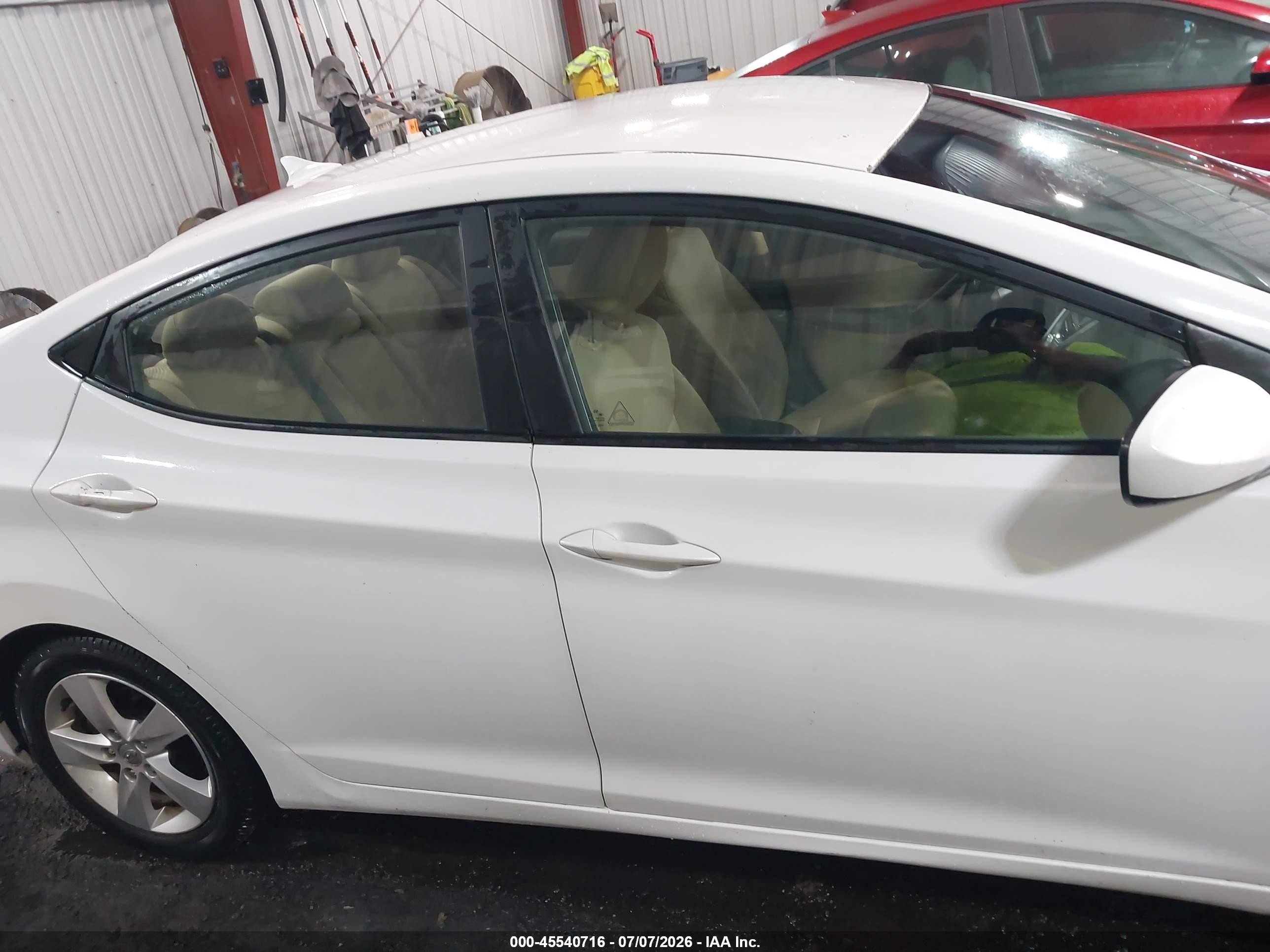 2012 Hyundai Elantra Gls White vin: 5NPDH4AE6CH066880