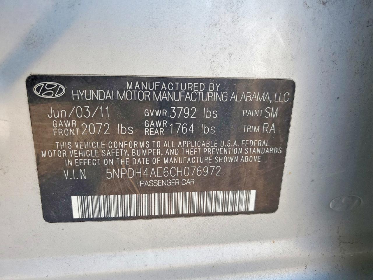 2012 Hyundai Elantra Gls Silver vin: 5NPDH4AE6CH076972