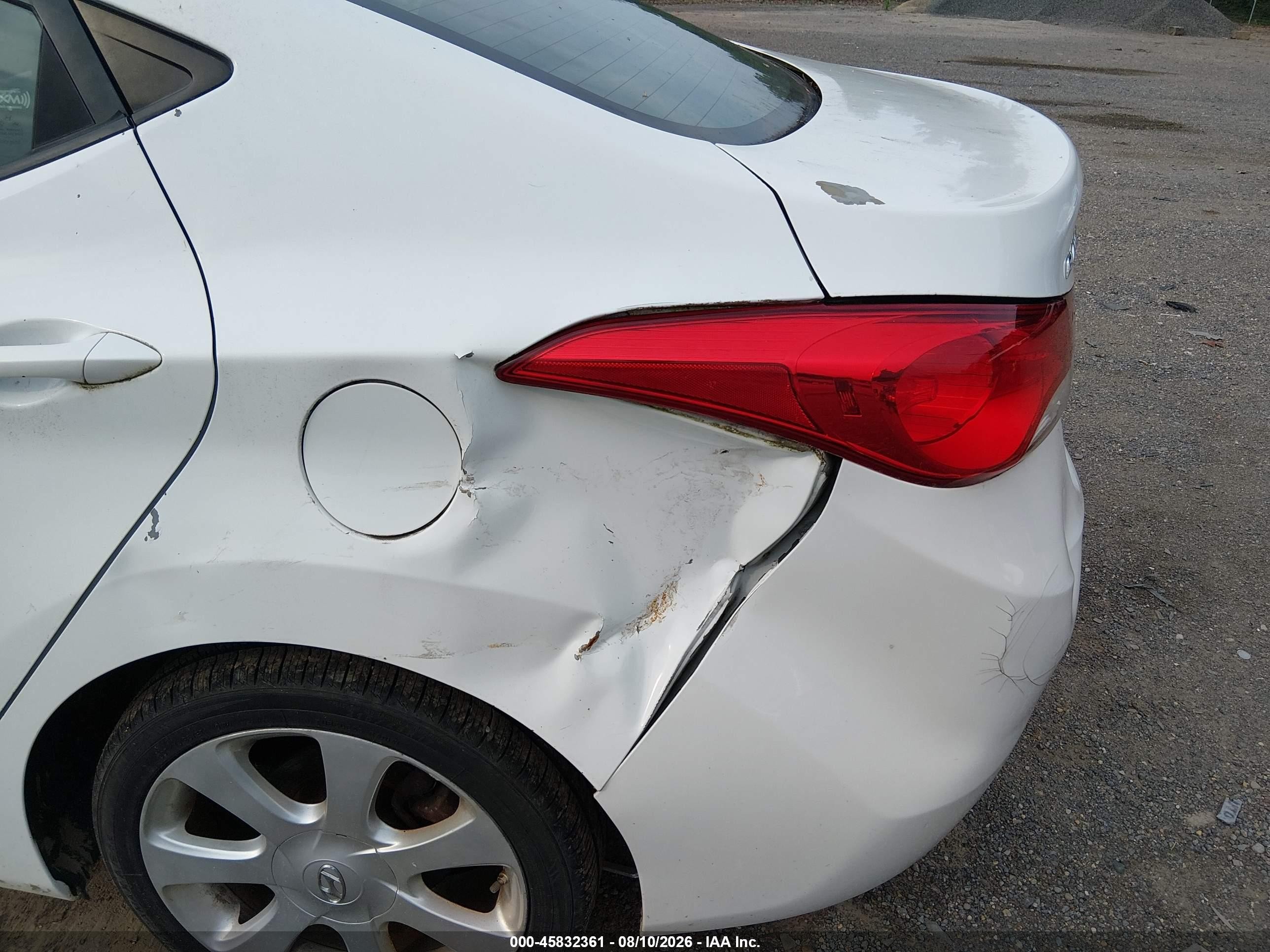 2012 Hyundai Elantra Limited Белый vin: 5NPDH4AE6CH091276