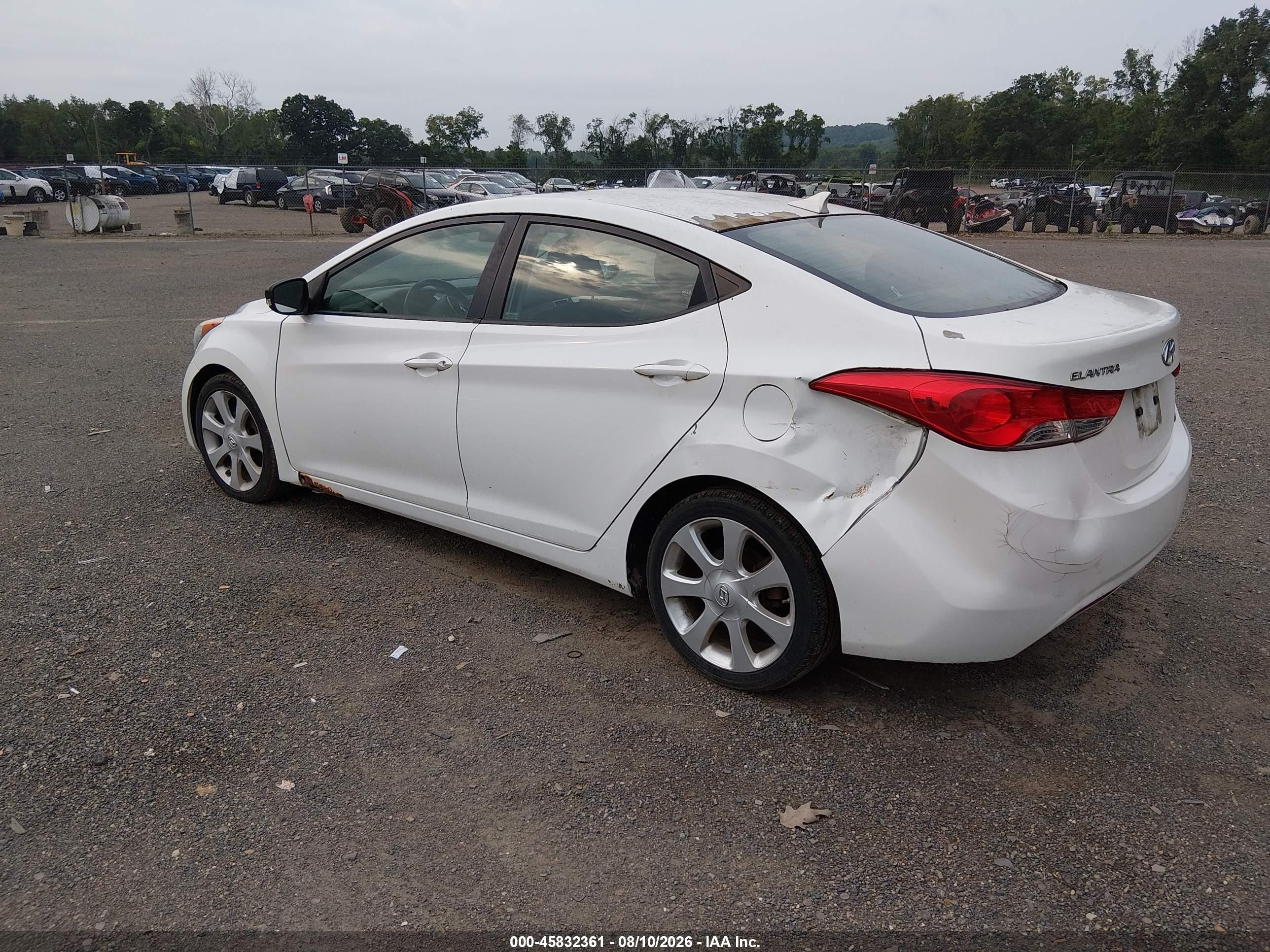 2012 Hyundai Elantra Limited Белый vin: 5NPDH4AE6CH091276