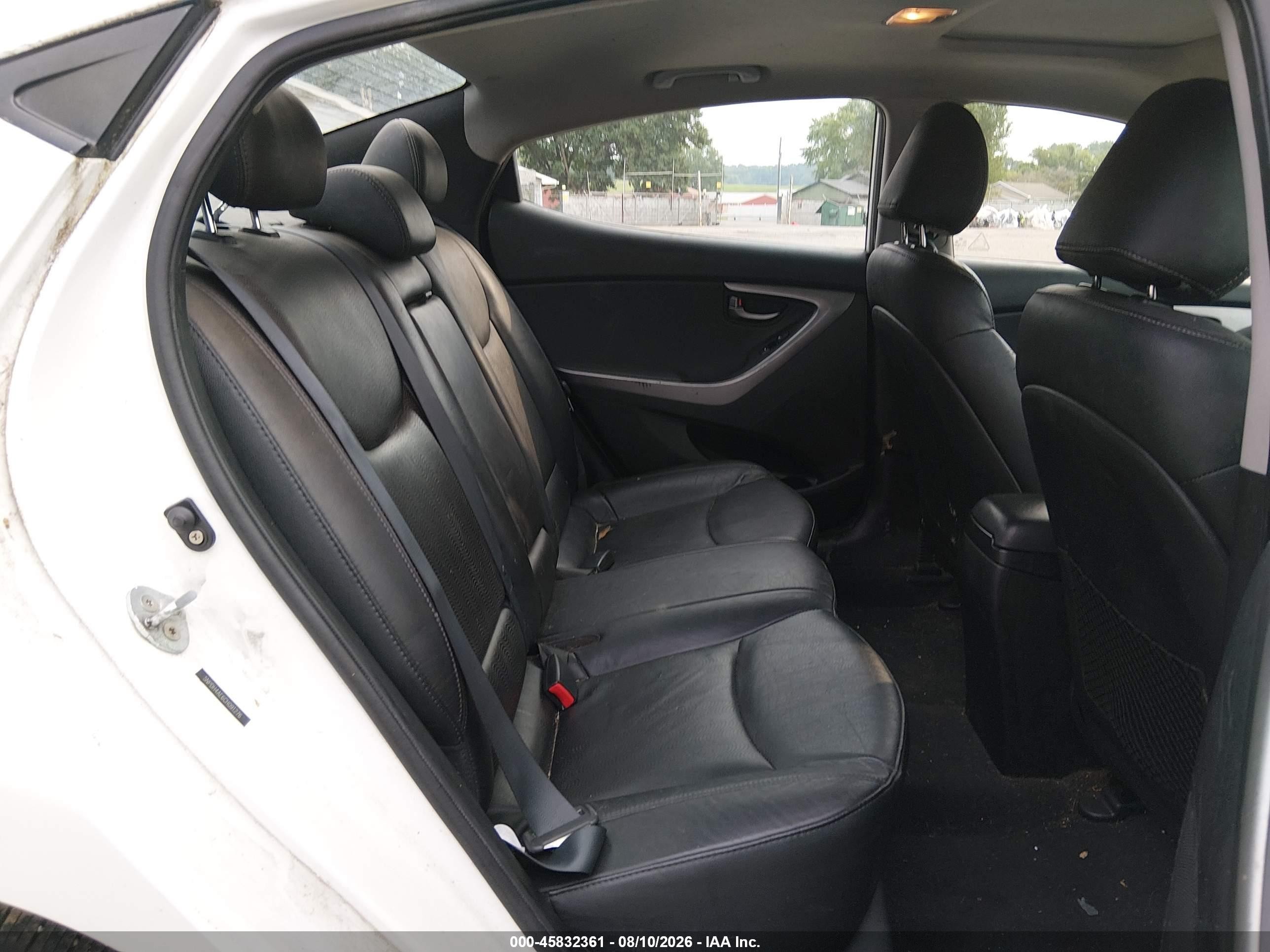 2012 Hyundai Elantra Limited Белый vin: 5NPDH4AE6CH091276