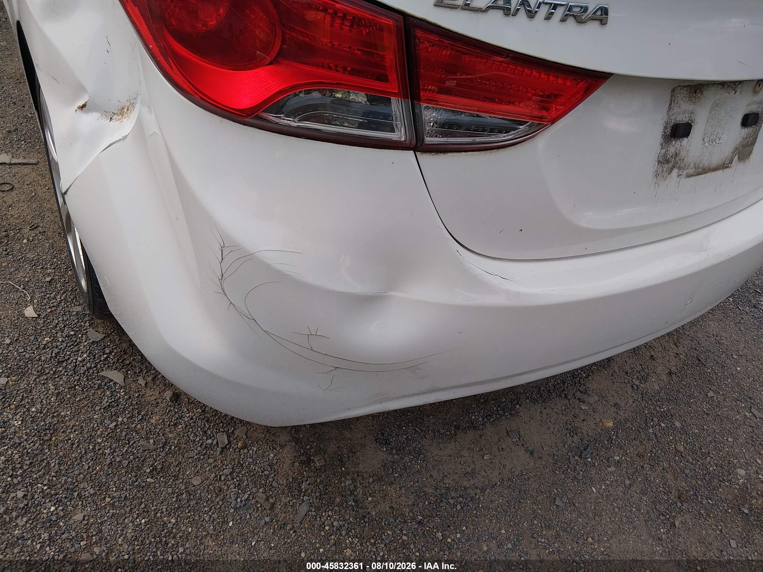 2012 Hyundai Elantra Limited Белый vin: 5NPDH4AE6CH091276