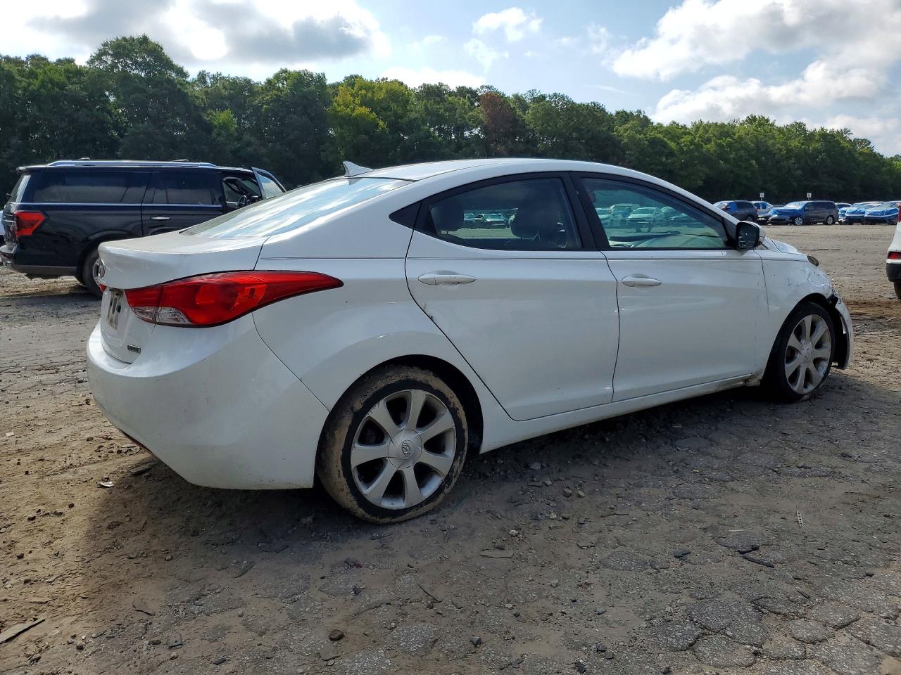 2012 Hyundai Elantra Limited White vin: 5NPDH4AE6CH092735