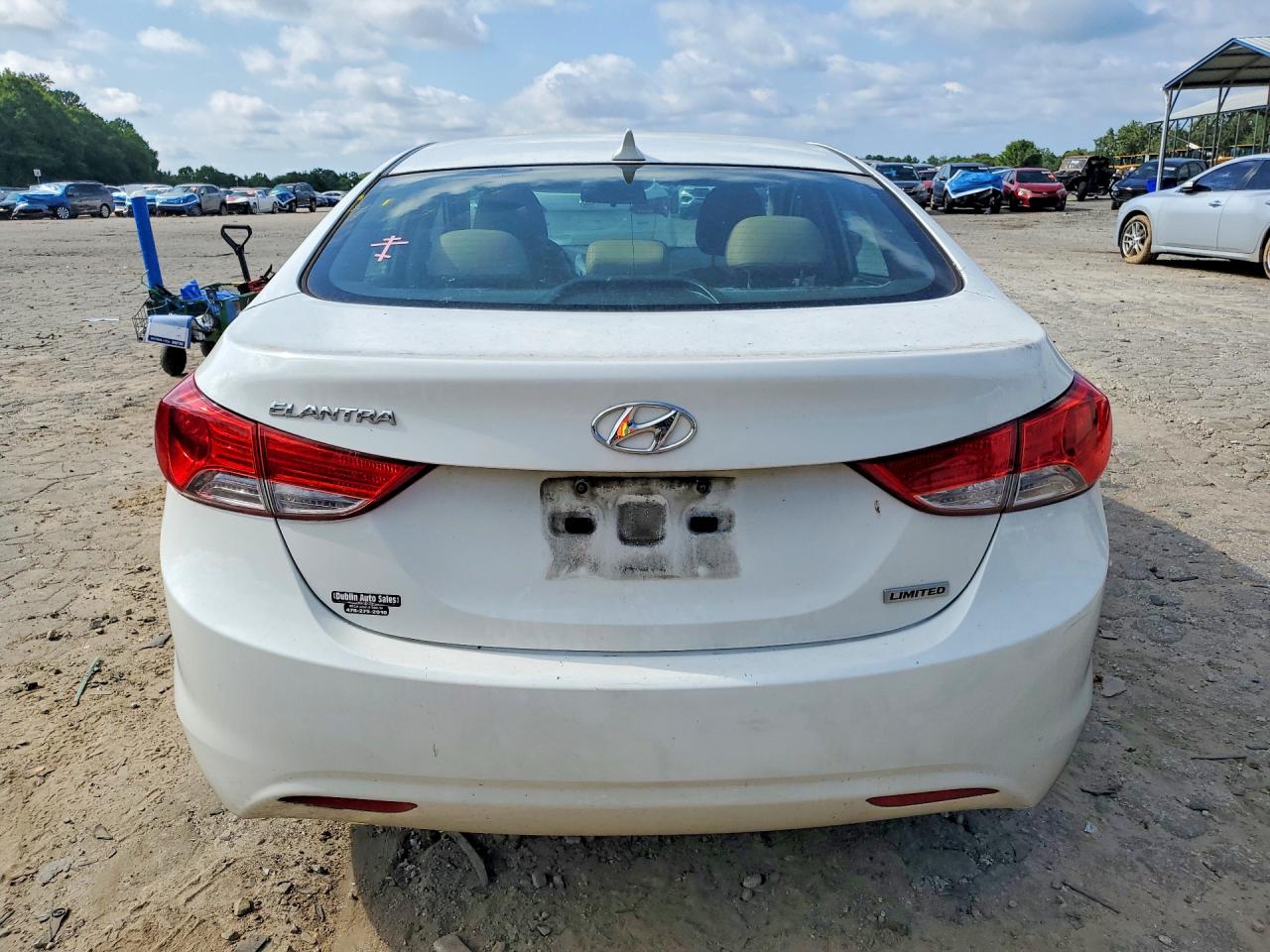 2012 Hyundai Elantra Limited White vin: 5NPDH4AE6CH092735