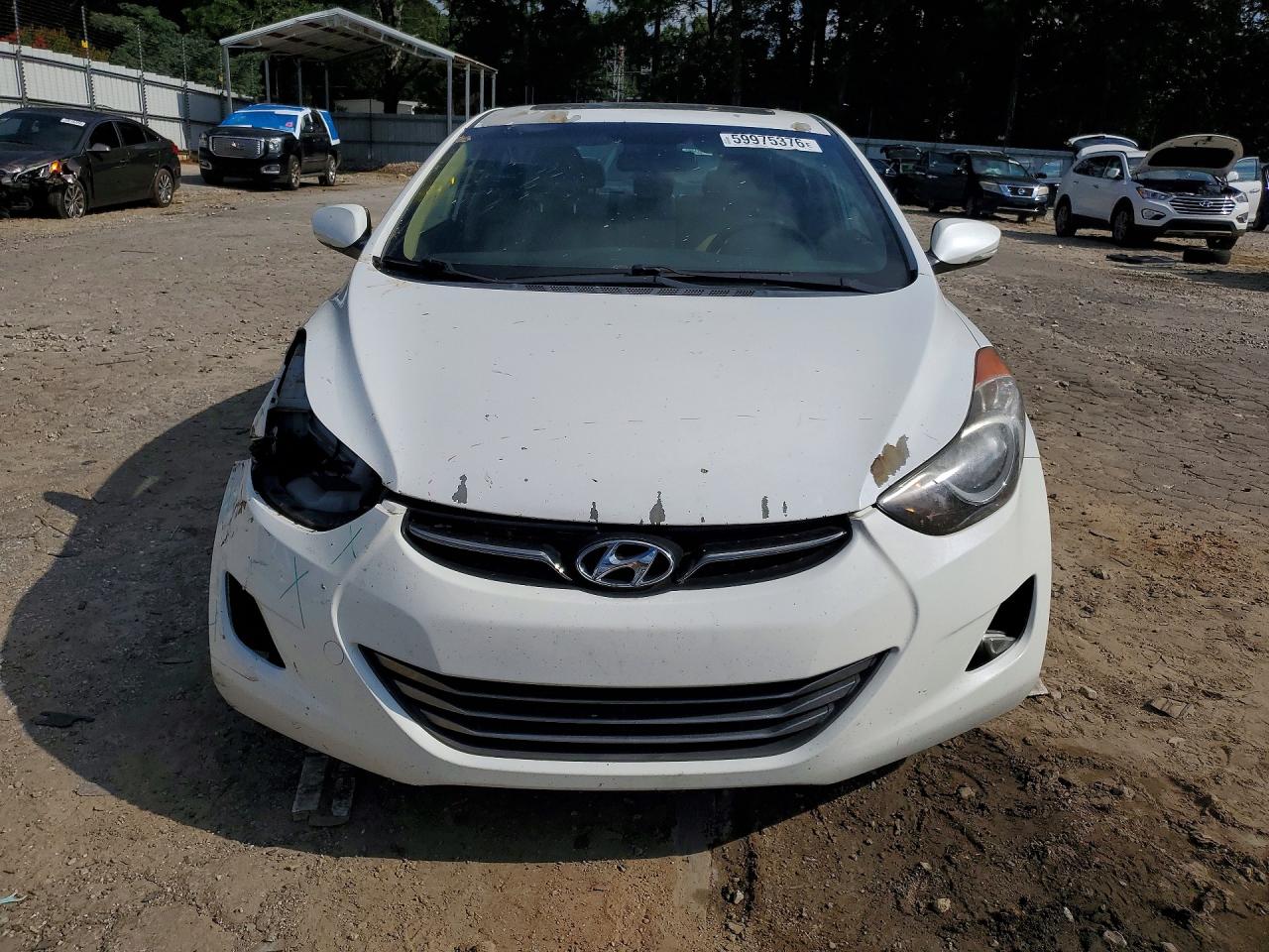 2012 Hyundai Elantra Limited White vin: 5NPDH4AE6CH092735