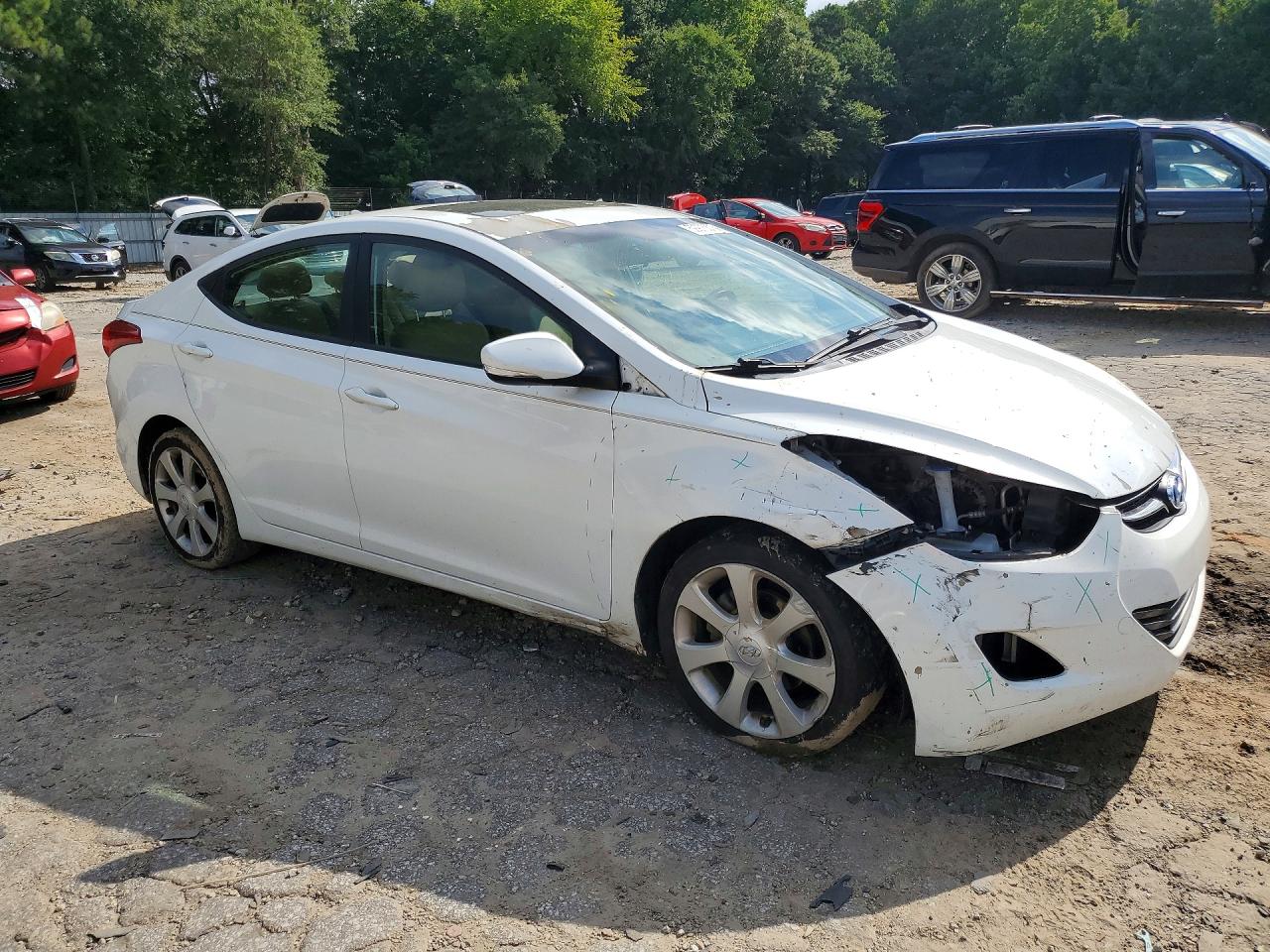 2012 Hyundai Elantra Limited White vin: 5NPDH4AE6CH092735