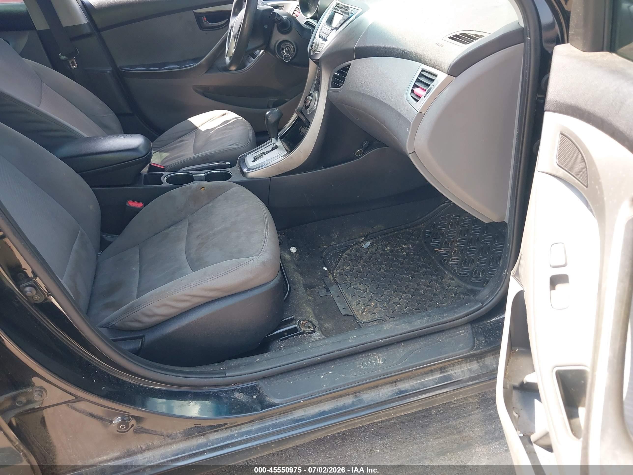 2012 Hyundai Elantra Gls Black vin: 5NPDH4AE6CH102308