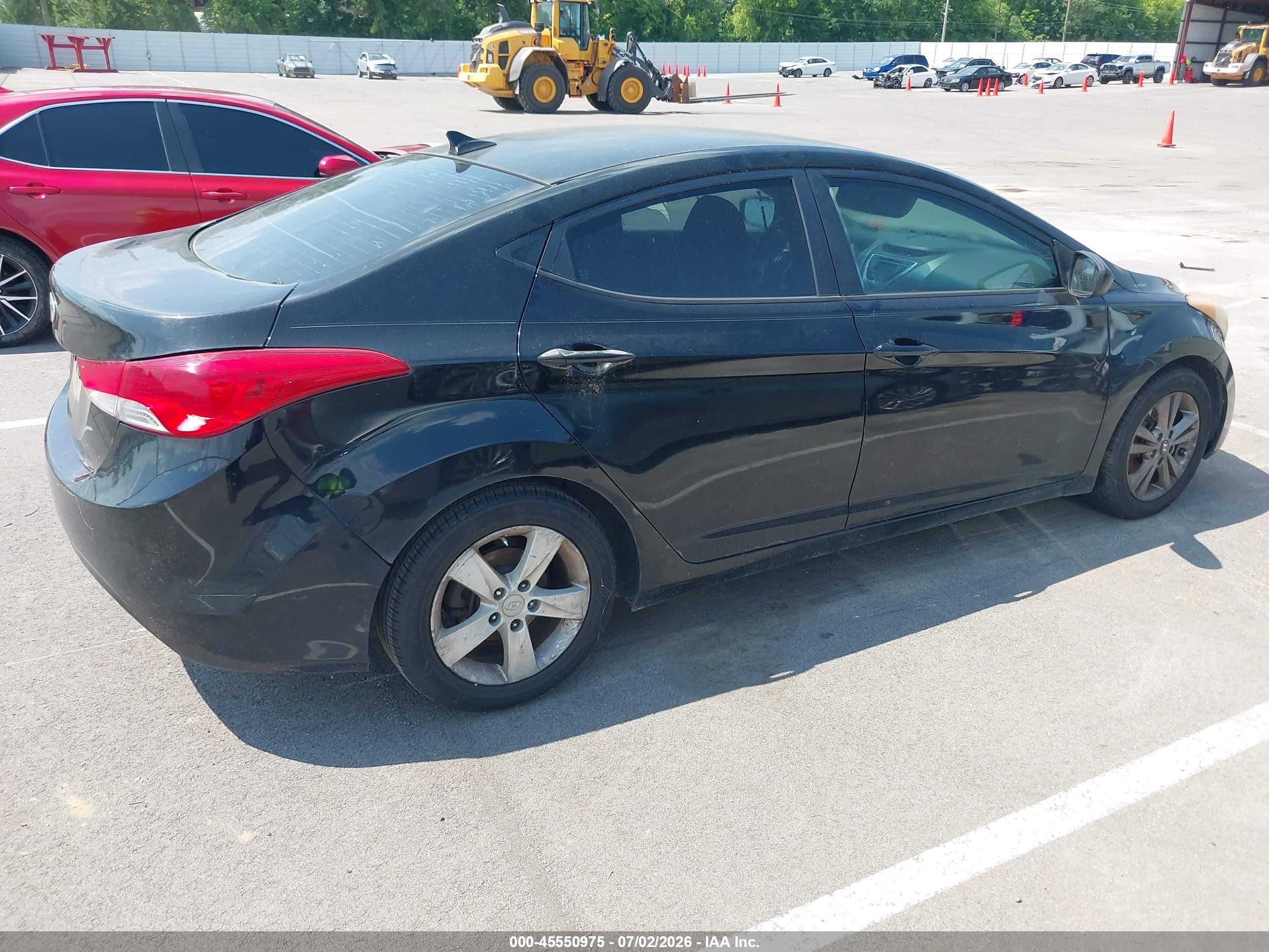 2012 Hyundai Elantra Gls Black vin: 5NPDH4AE6CH102308