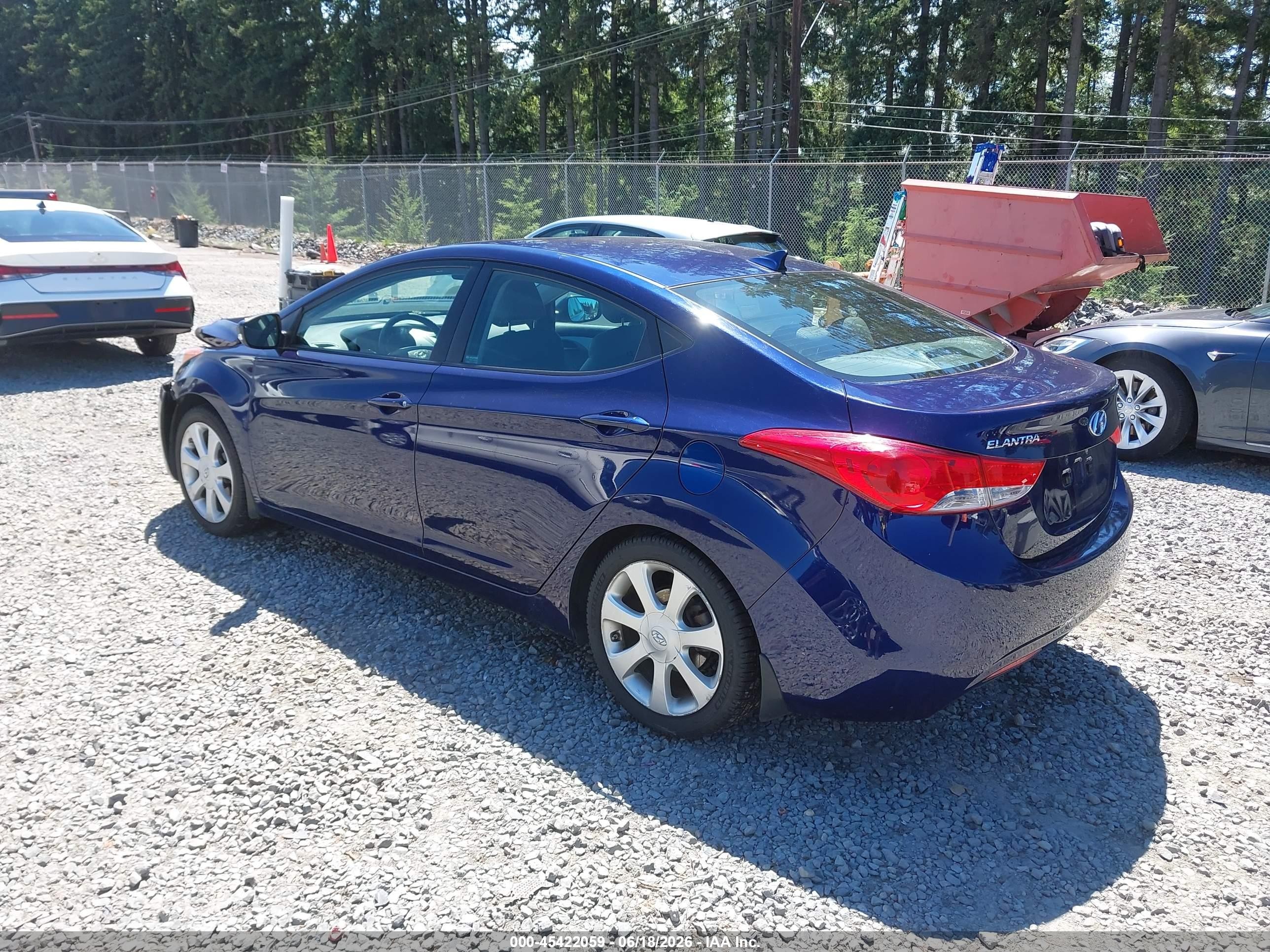 2012 Hyundai Elantra Limited Dark Blue vin: 5NPDH4AE6CH106116