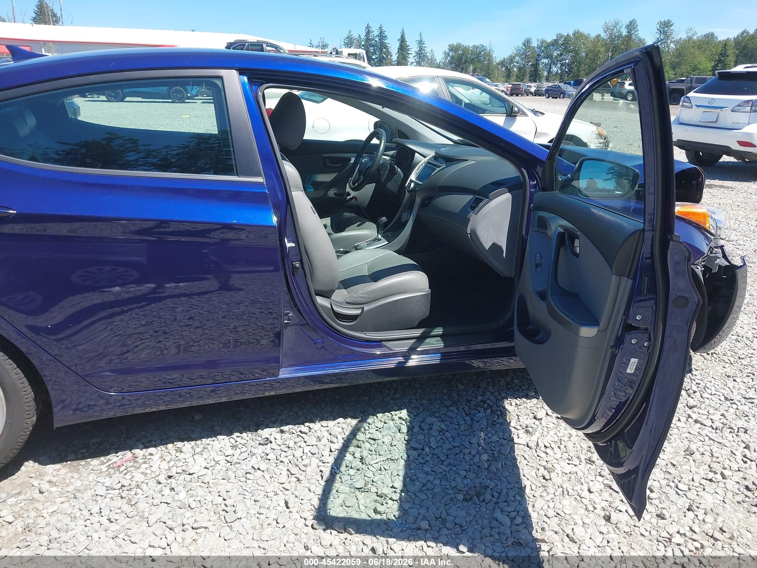 2012 Hyundai Elantra Limited Dark Blue vin: 5NPDH4AE6CH106116
