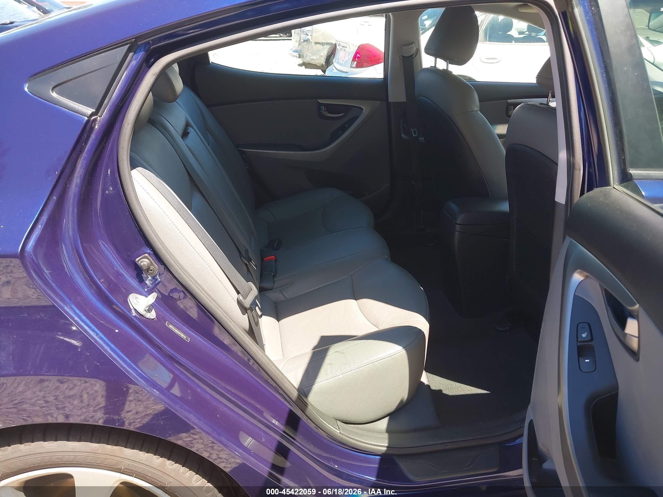 2012 Hyundai Elantra Limited Dark Blue vin: 5NPDH4AE6CH106116